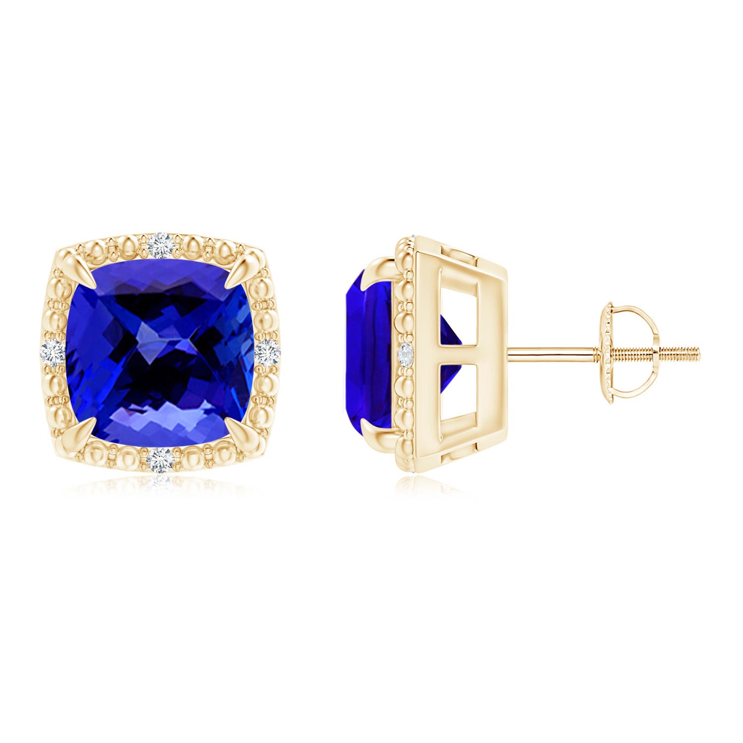 AAAA - Tanzanite / 4.36 CT / 14 KT Yellow Gold