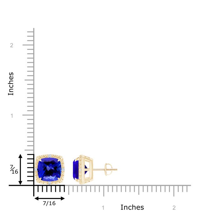 AAAA - Tanzanite / 4.36 CT / 14 KT Yellow Gold