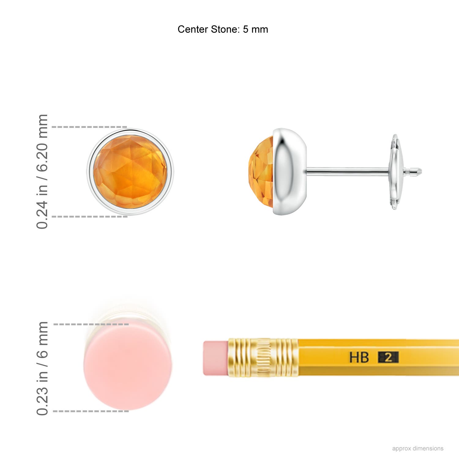 AAA - Citrine / 1.16 CT / 14 KT White Gold