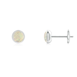 Classic White Gold Opal Earrings