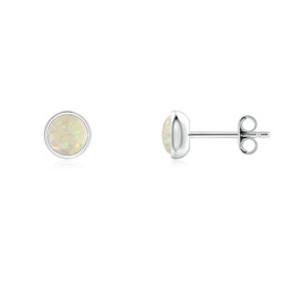 Classic Silver Opal Earrings