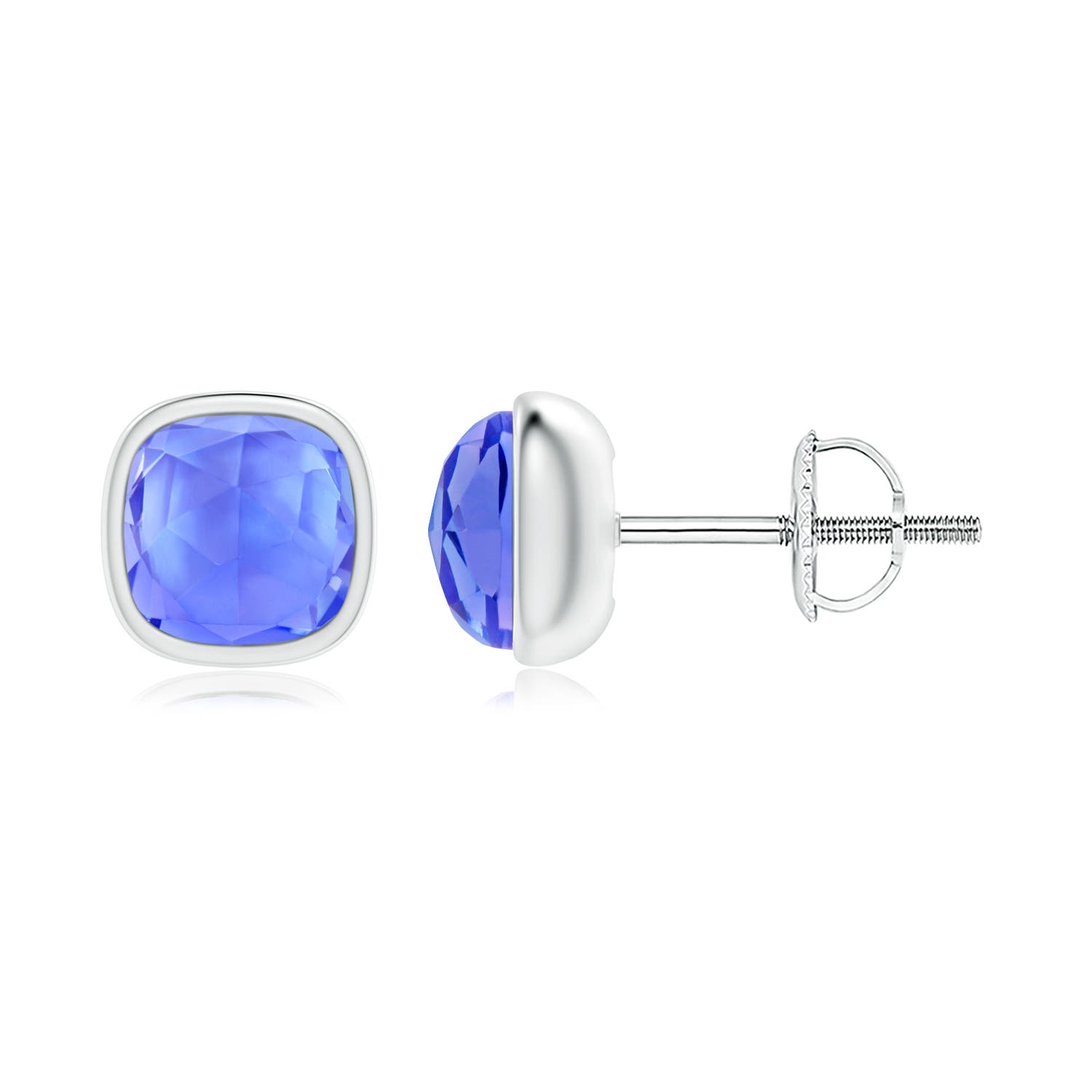 AAA - Tanzanite / 0.9 CT / 14 KT White Gold