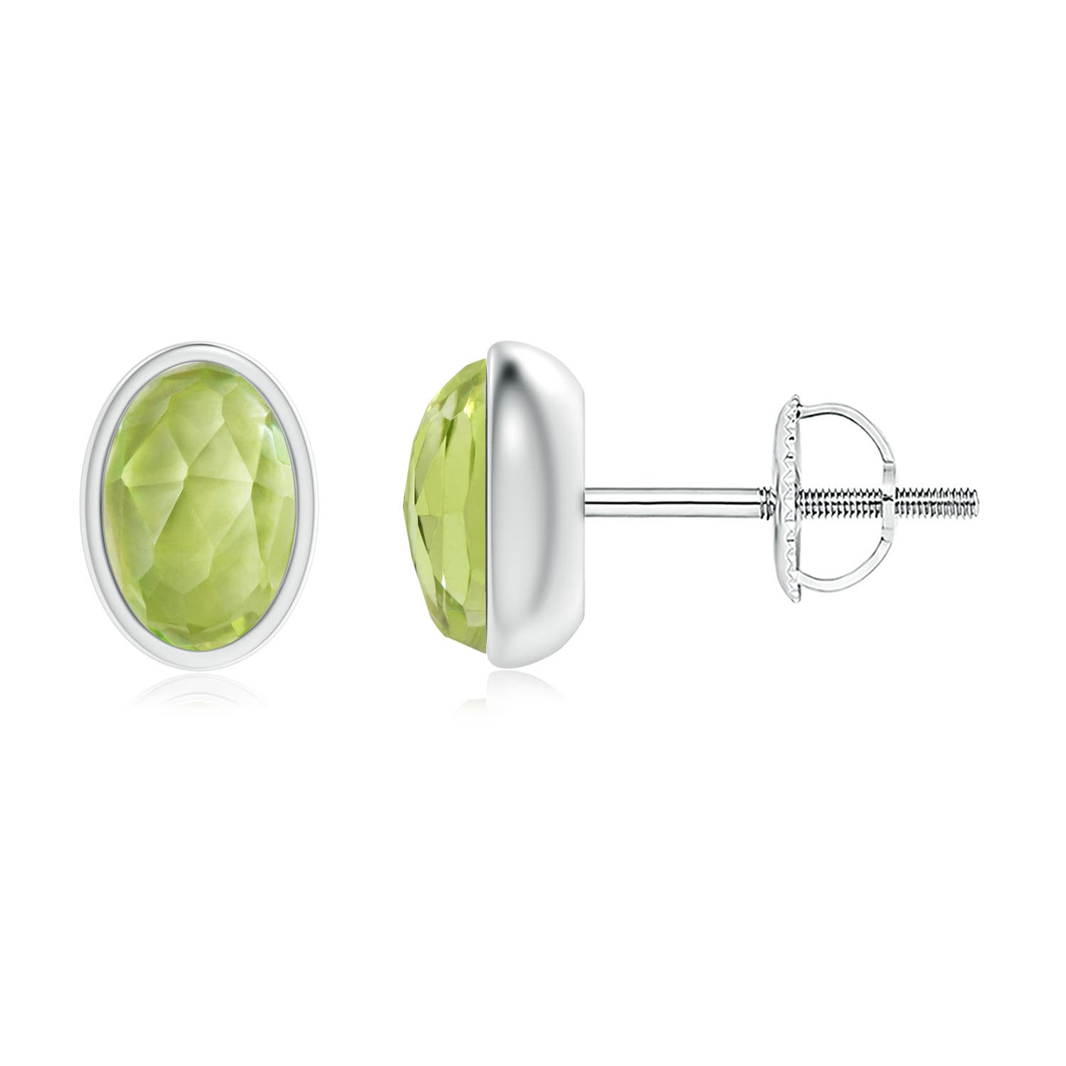 AAA - Peridot / 1 CT / 14 KT White Gold