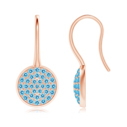 Dangle Swiss Blue Topaz Dangle Earrings