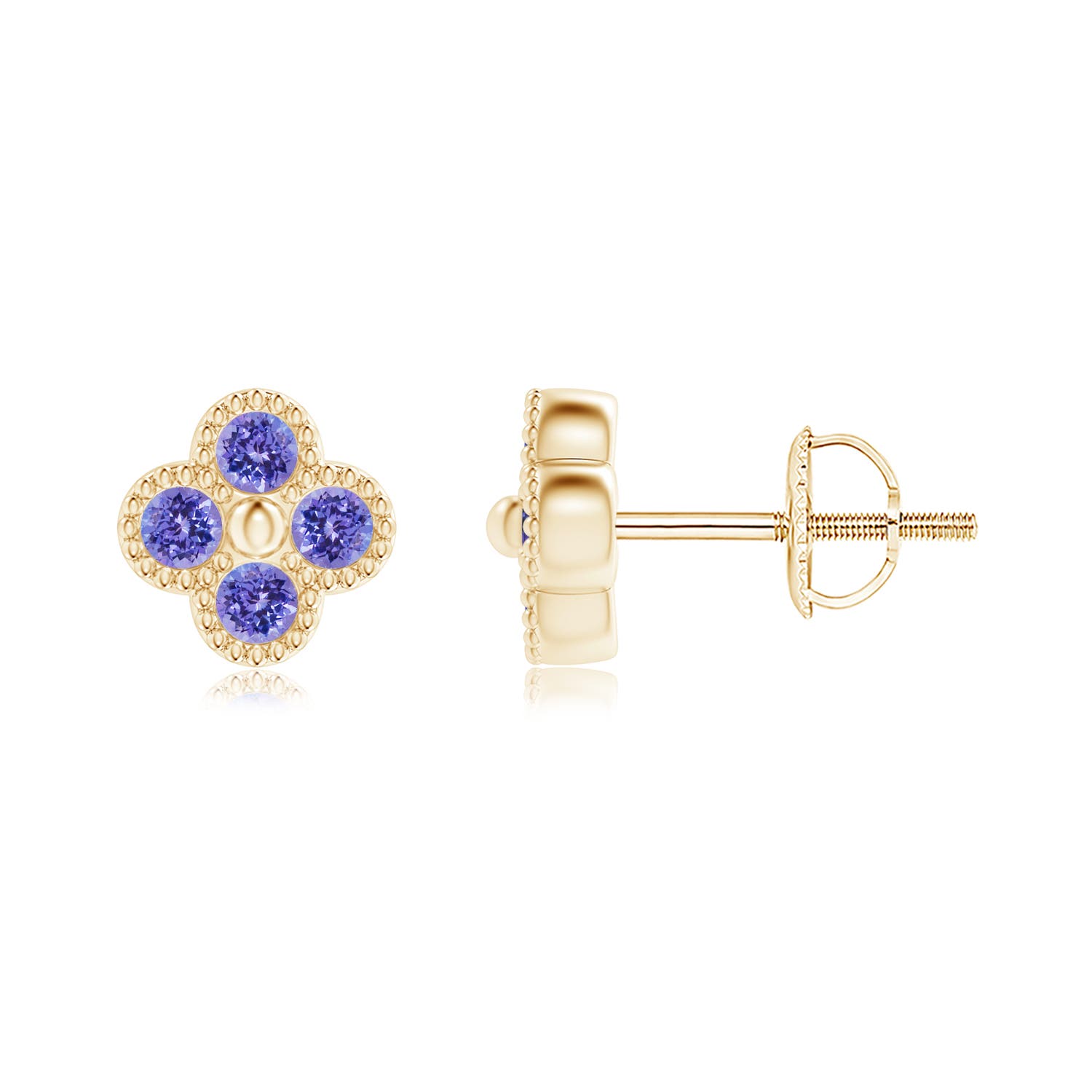 AAA - Tanzanite / 0.32 CT / 14 KT Yellow Gold