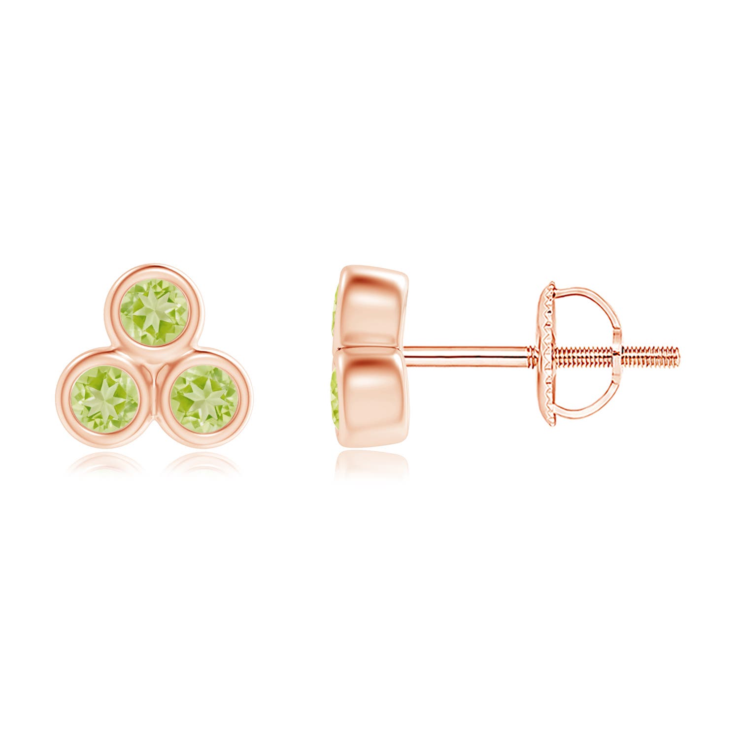 AAA - Peridot / 0.24 CT / 14 KT Rose Gold