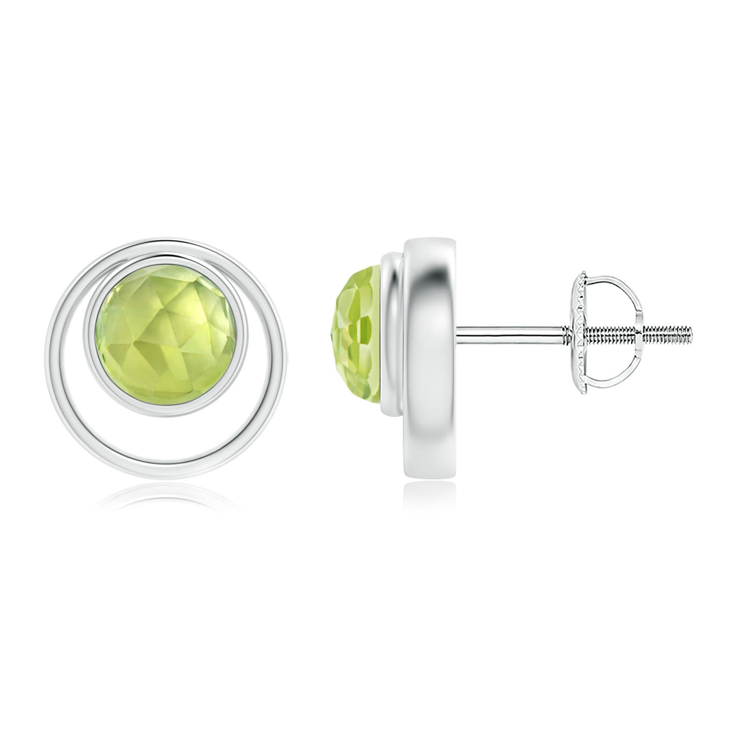 AAA - Peridot / 1.3 CT / 14 KT White Gold