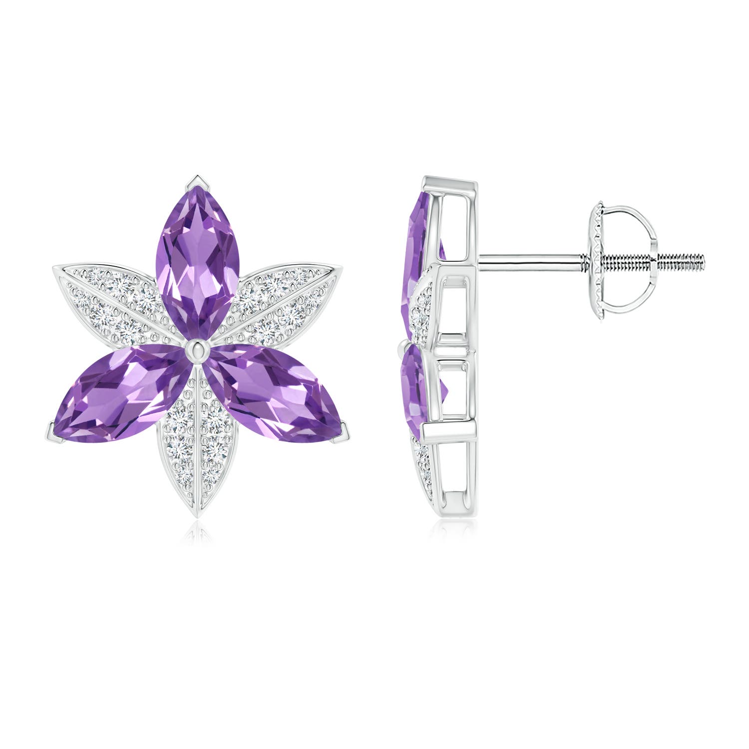 A - Amethyst / 3.35 CT / 14 KT White Gold