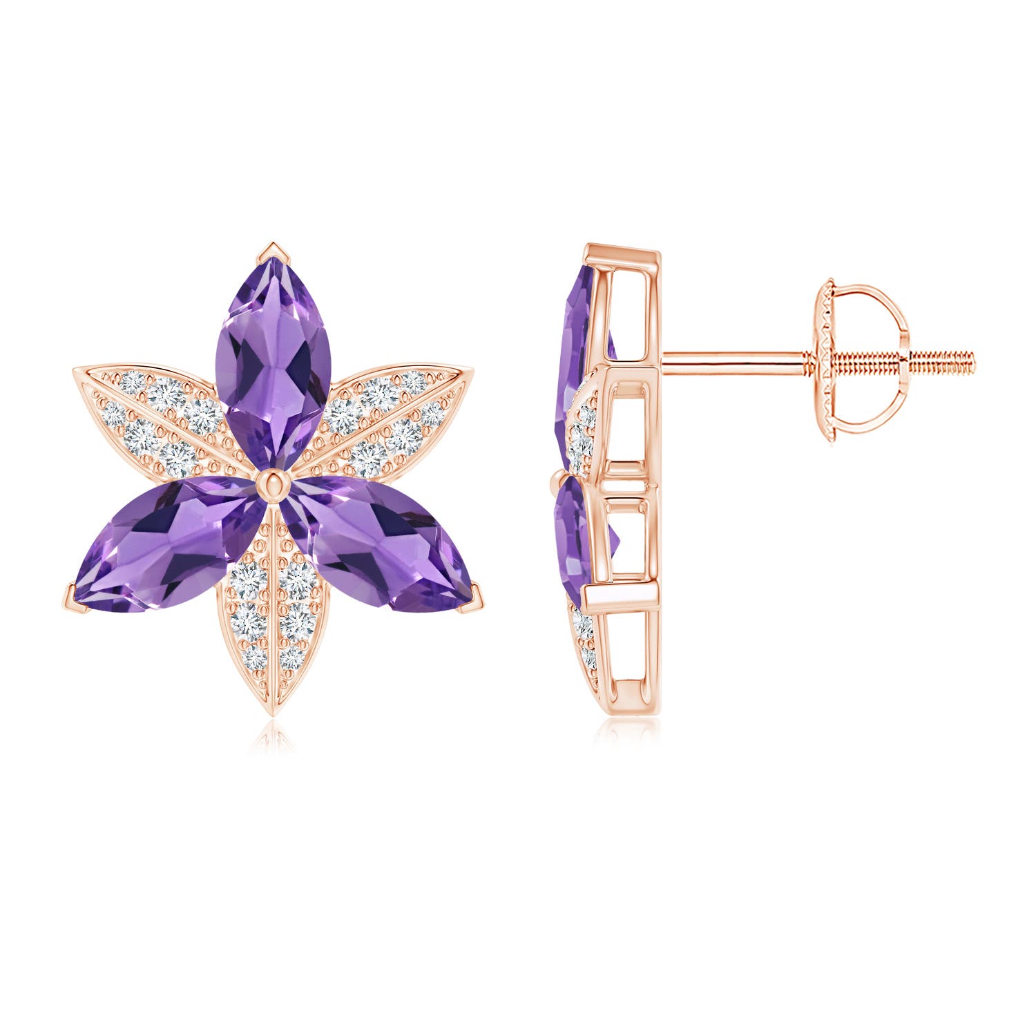 AA - Amethyst / 3.35 CT / 14 KT Rose Gold