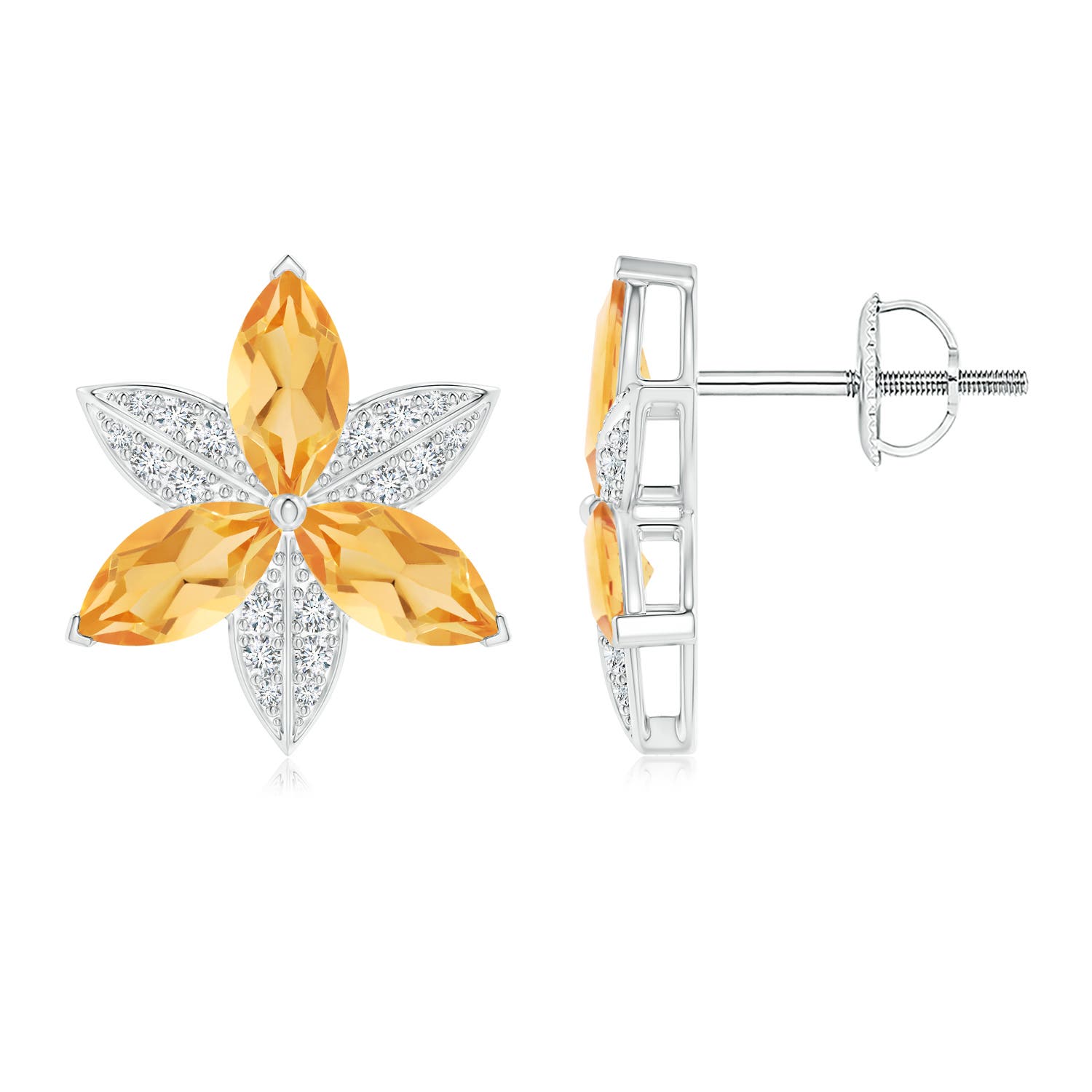 A - Citrine / 3.35 CT / 14 KT White Gold