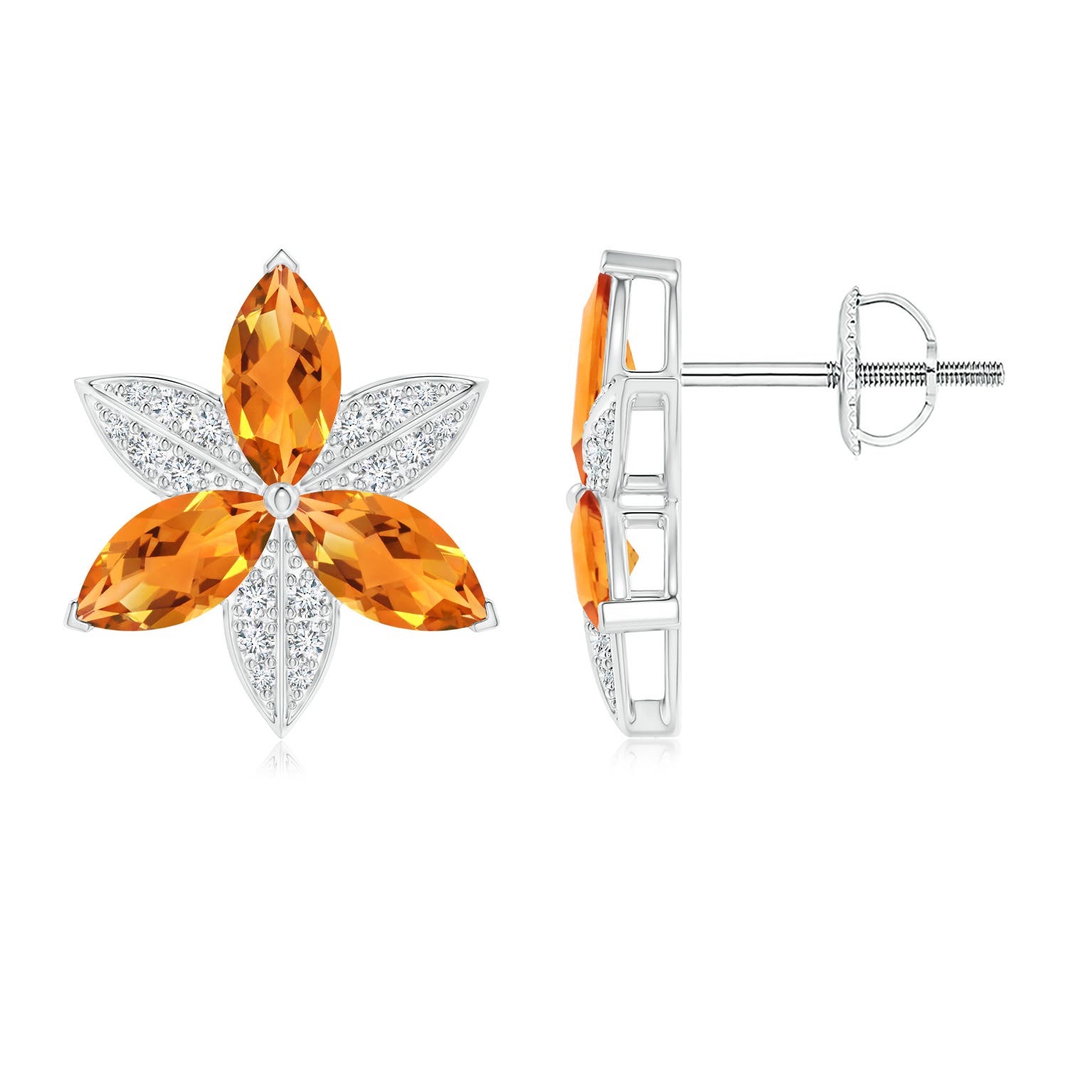 AAA - Citrine / 3.35 CT / 14 KT White Gold