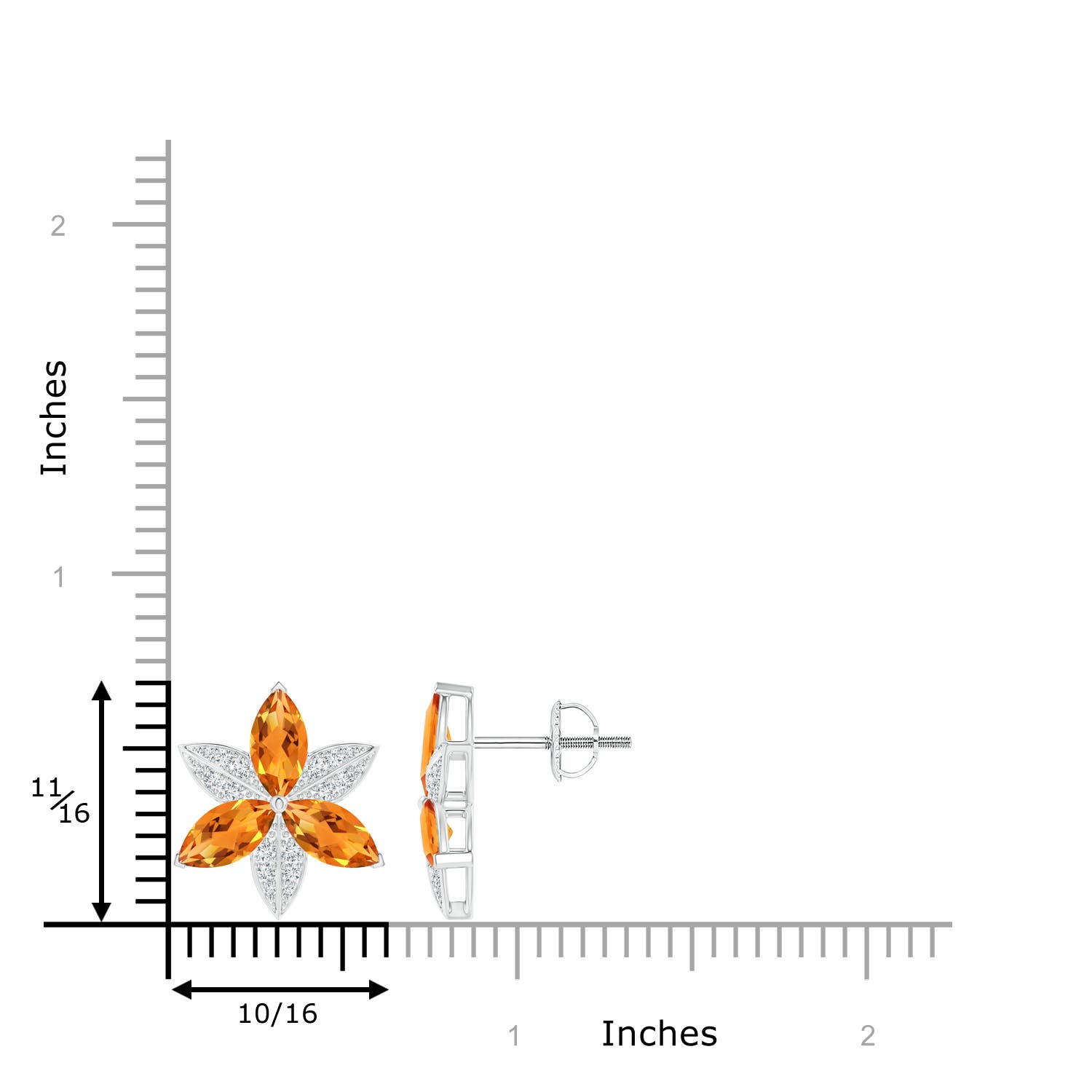 AAA - Citrine / 3.35 CT / 14 KT White Gold