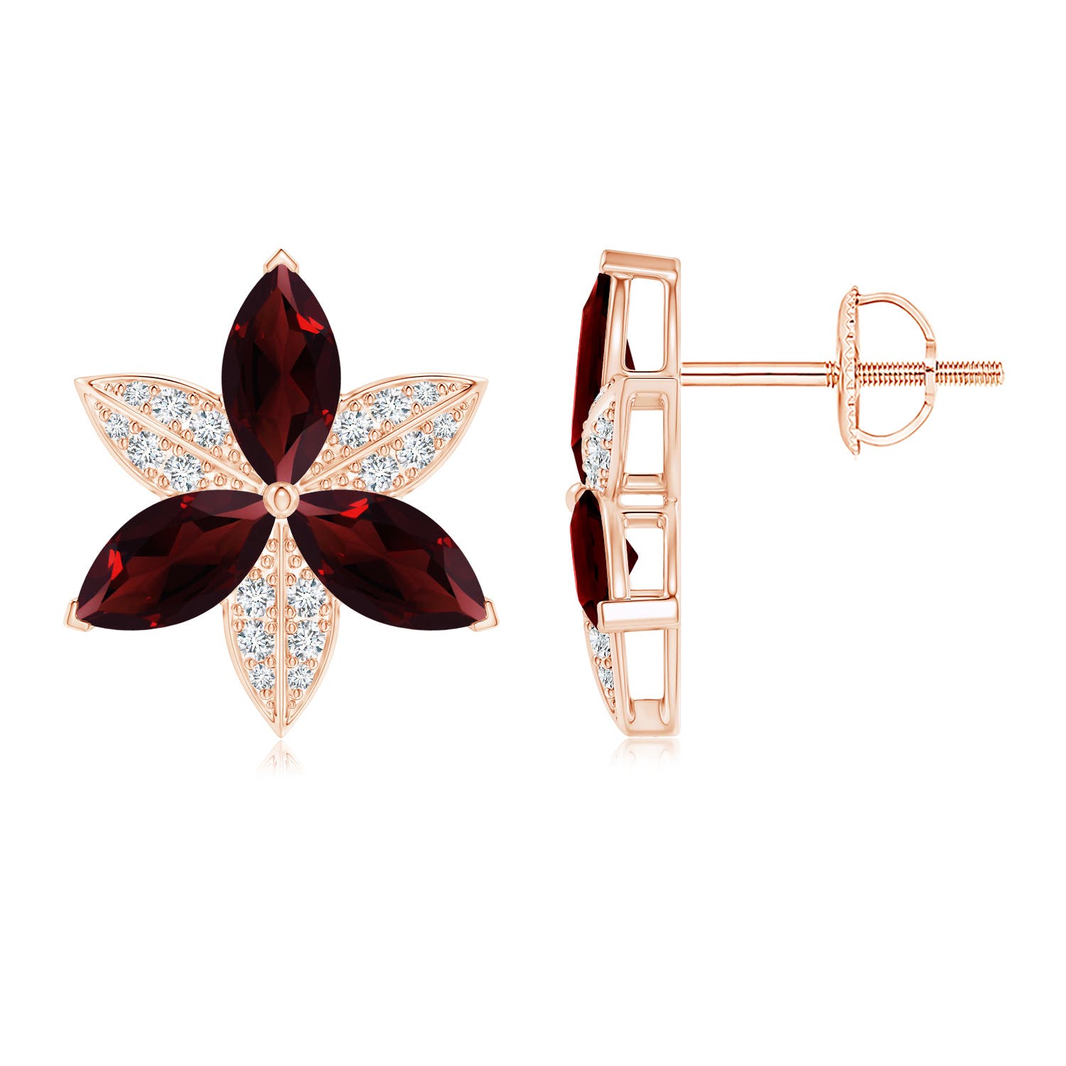 A - Garnet / 3.95 CT / 14 KT Rose Gold