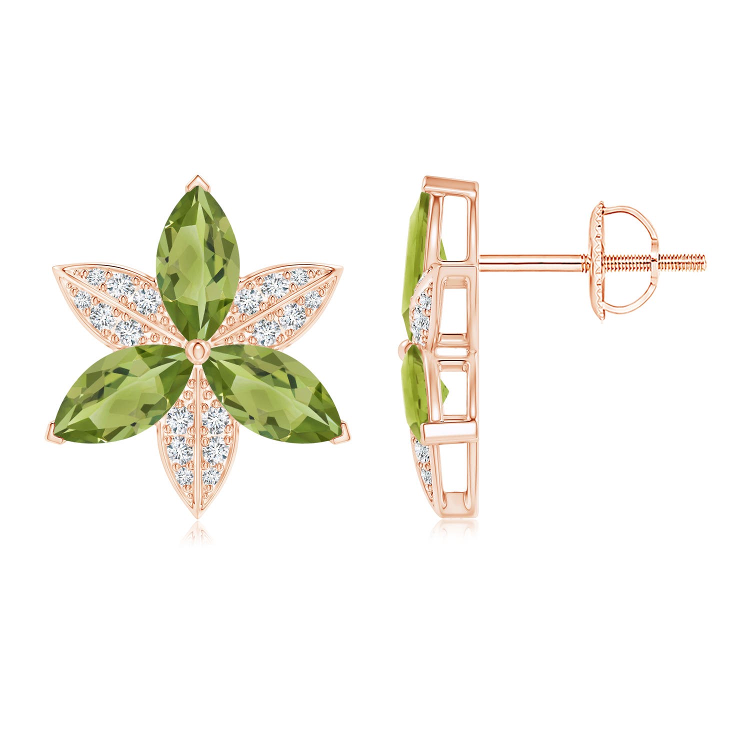 AA - Peridot / 2.87 CT / 14 KT Rose Gold