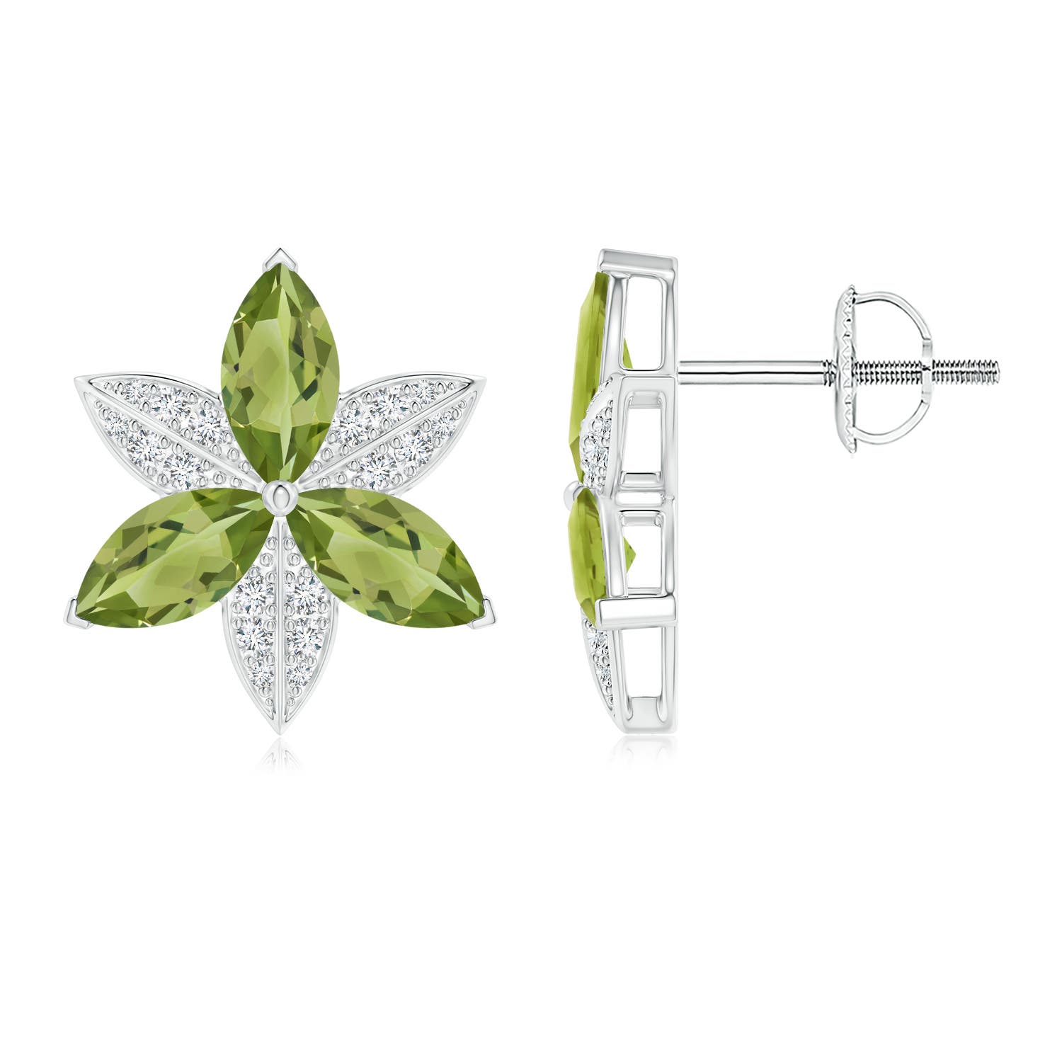 AA - Peridot / 2.87 CT / 14 KT White Gold