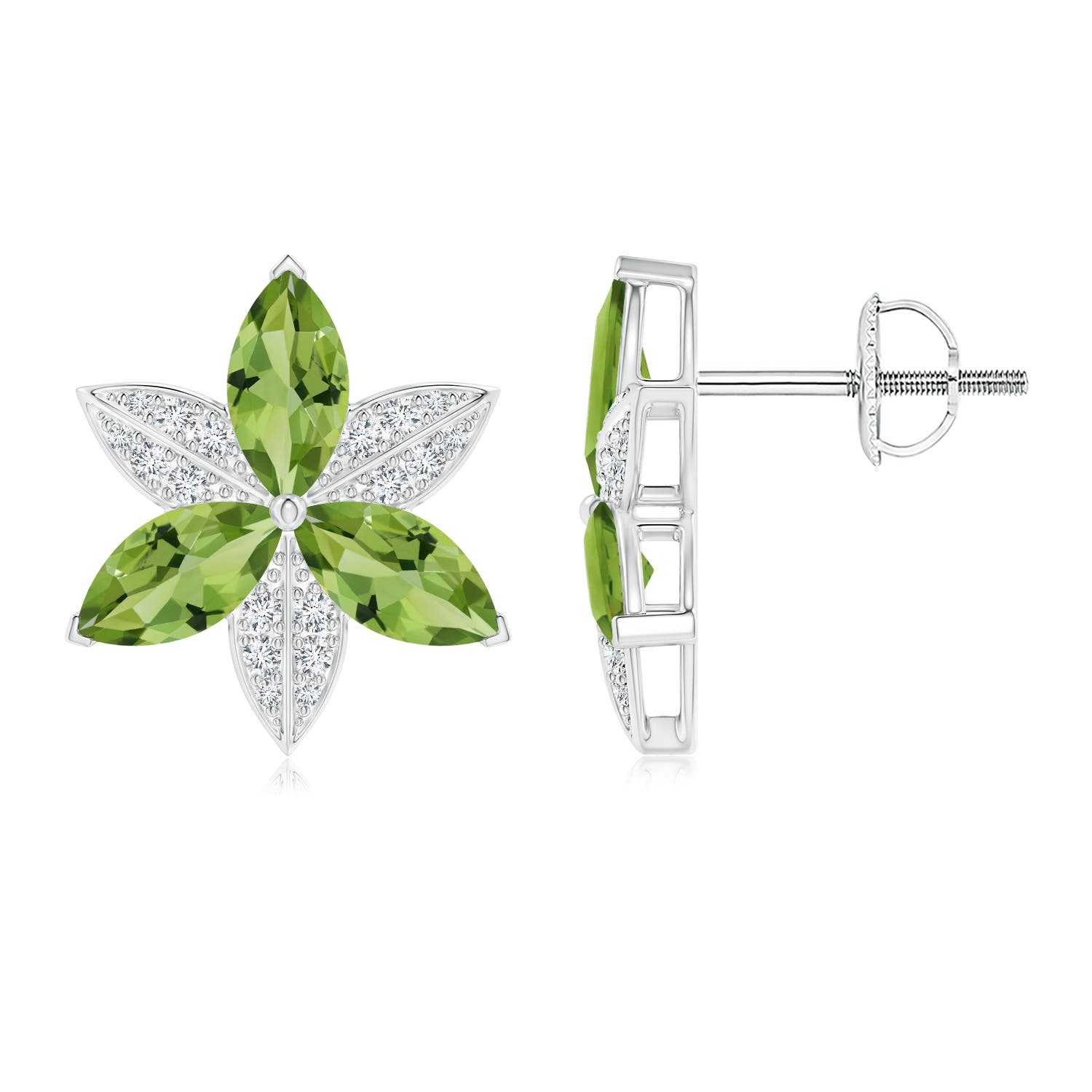 AAA - Peridot / 2.87 CT / 14 KT White Gold