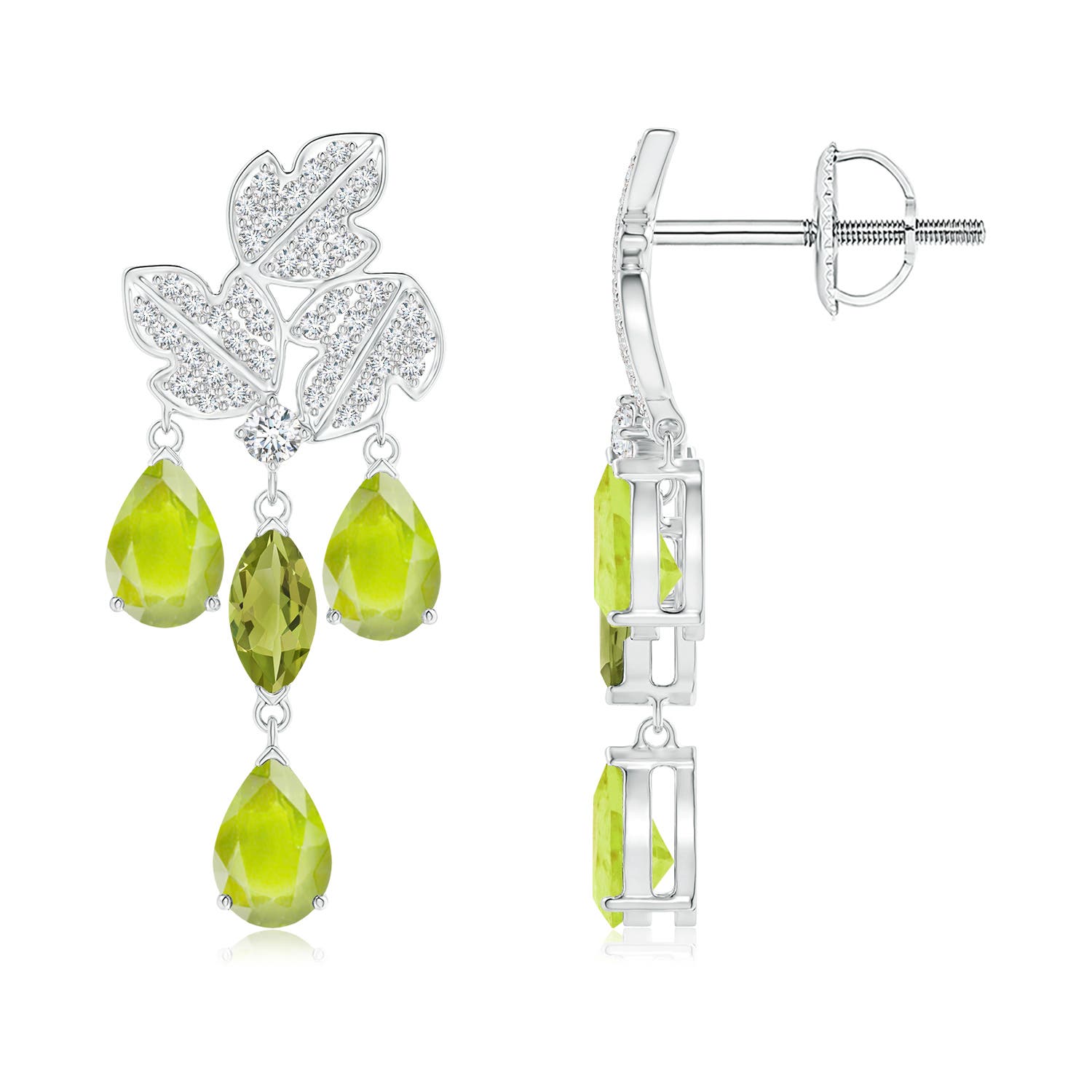 A - Peridot / 3.32 CT / 14 KT White Gold