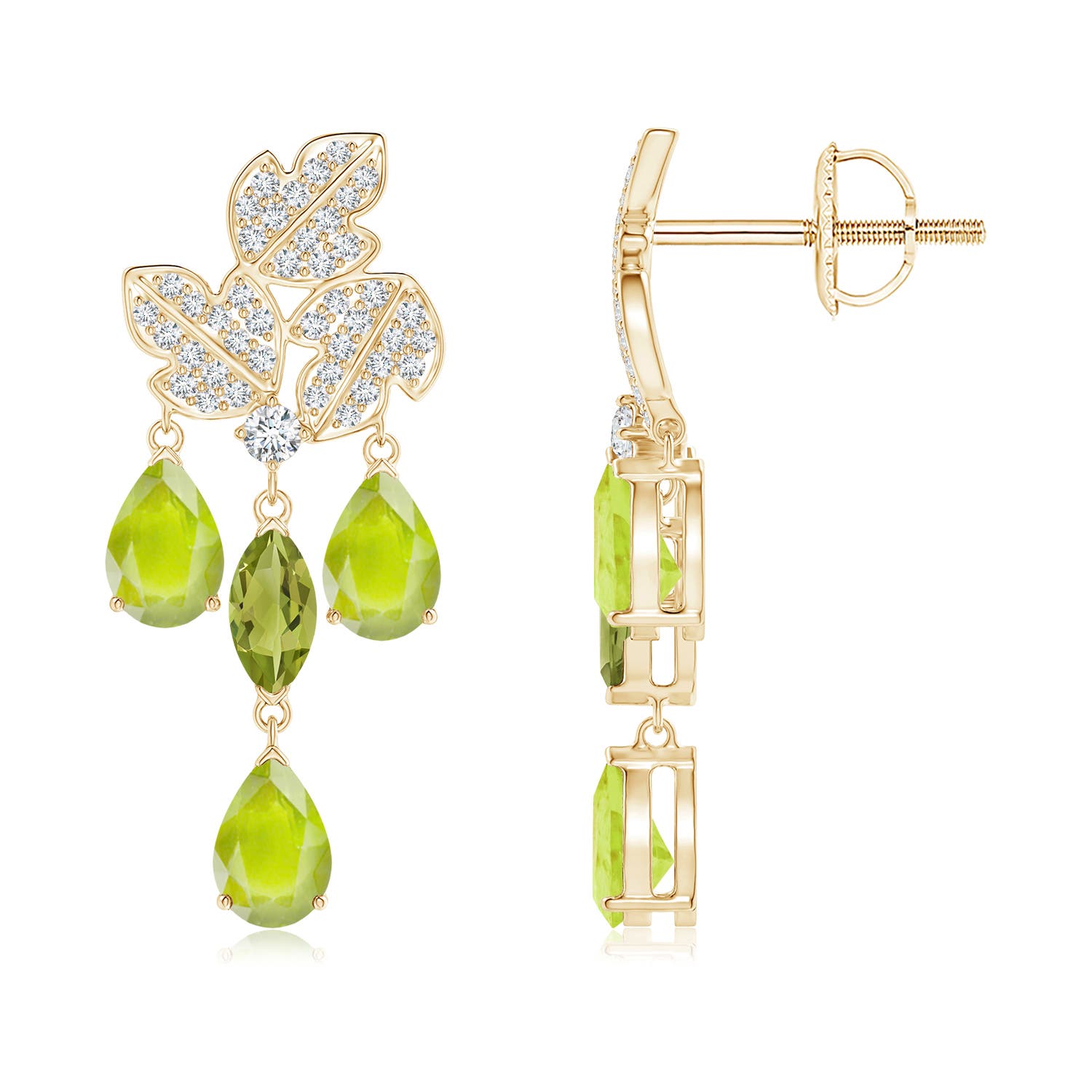 A - Peridot / 3.32 CT / 14 KT Yellow Gold