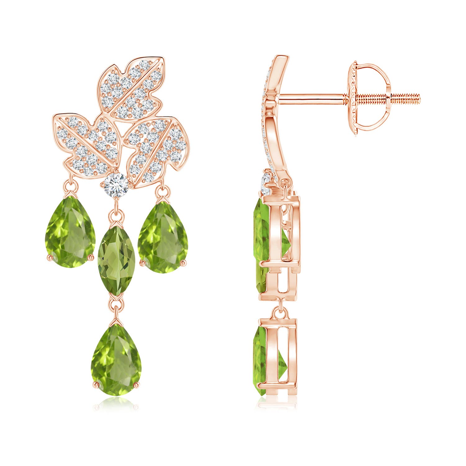 AA - Peridot / 3.32 CT / 14 KT Rose Gold