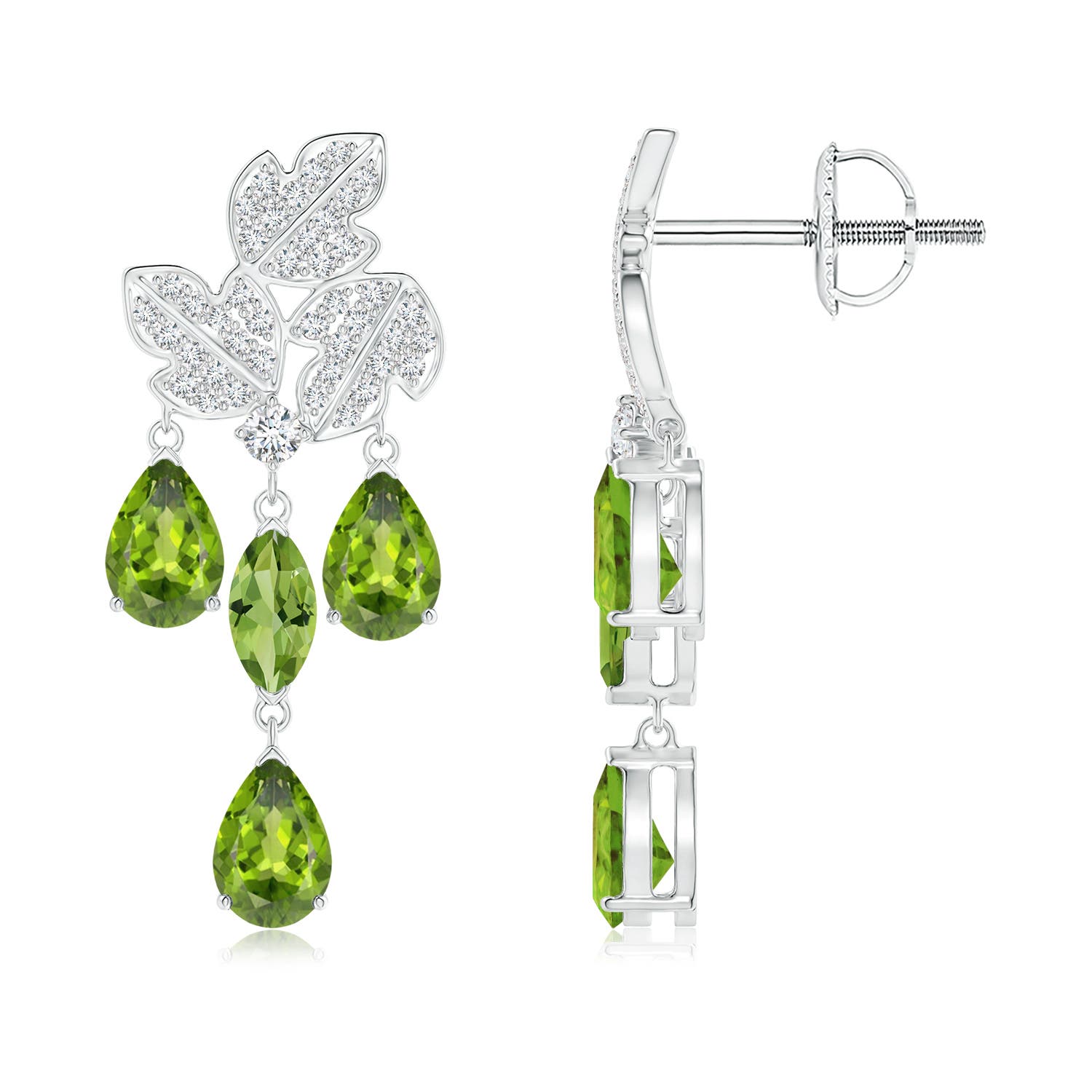 AAA - Peridot / 3.32 CT / 14 KT White Gold