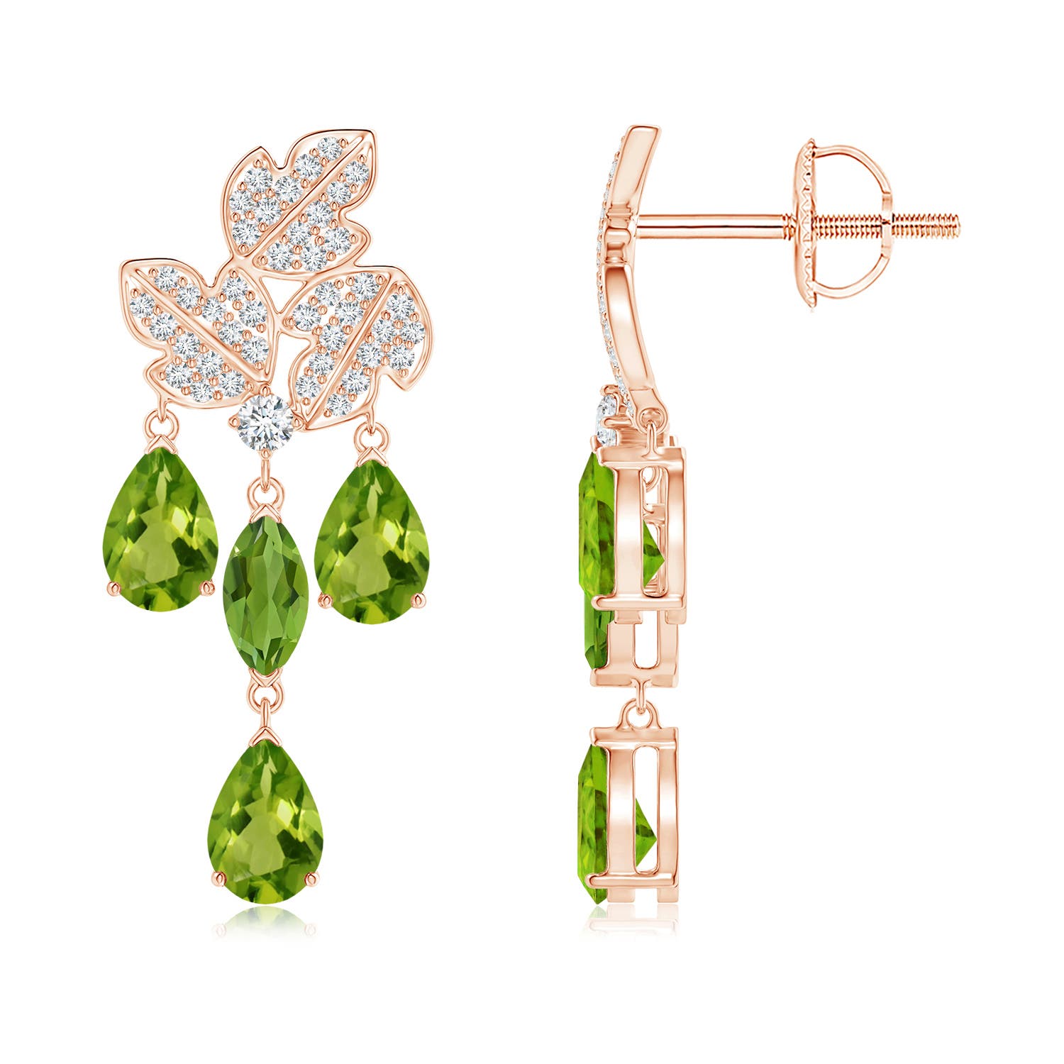 AAAA - Peridot / 3.32 CT / 14 KT Rose Gold