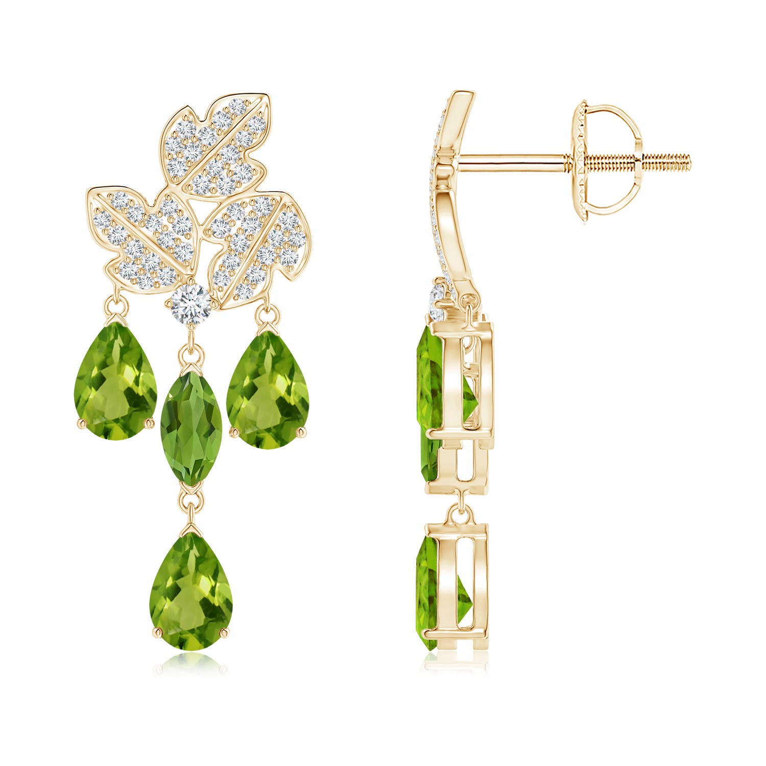 AAAA - Peridot / 3.32 CT / 14 KT Yellow Gold