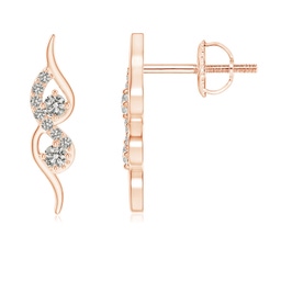 Round Diamond Dangle Earrings