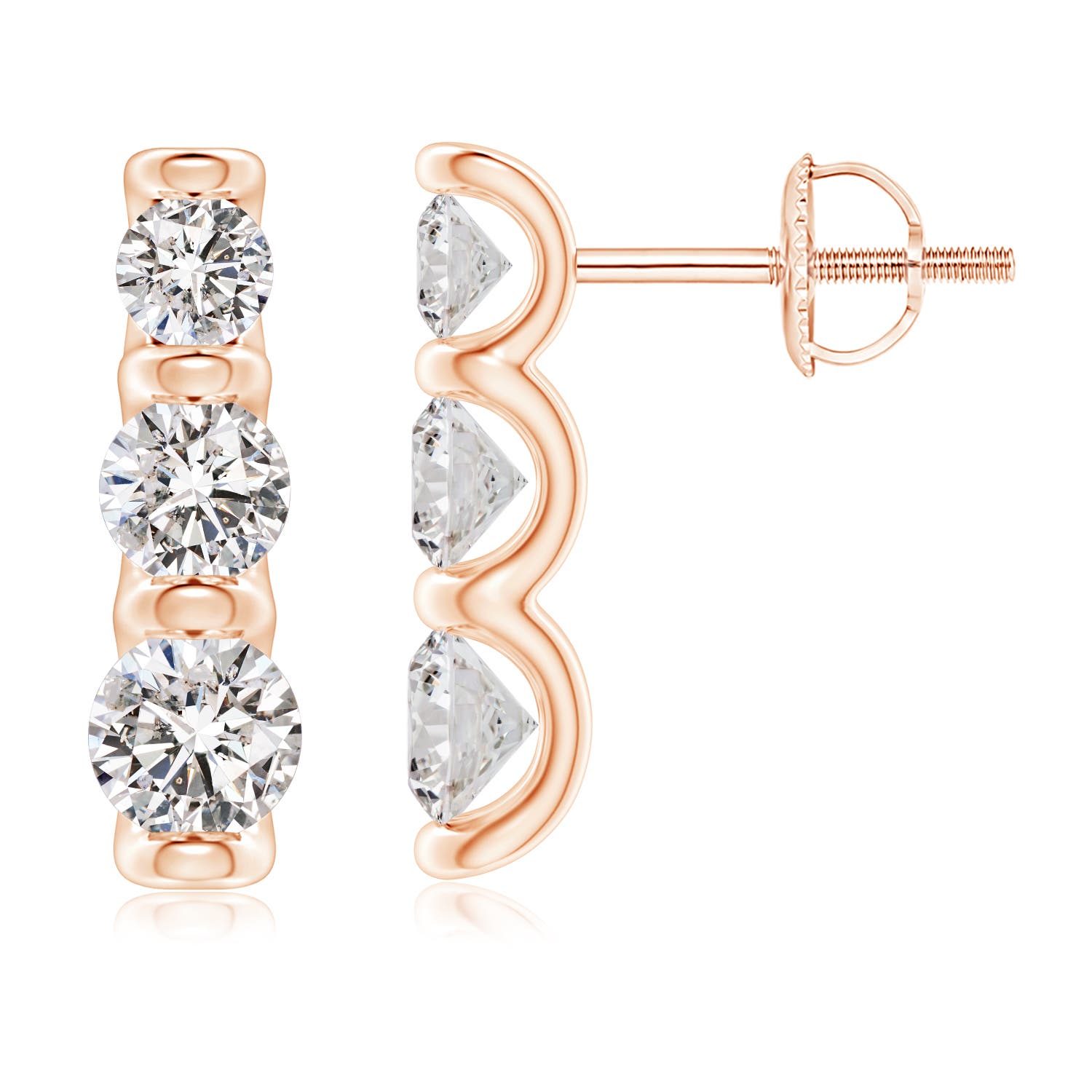 I-J, I1-I2 / 0.79 CT / 14 KT Rose Gold