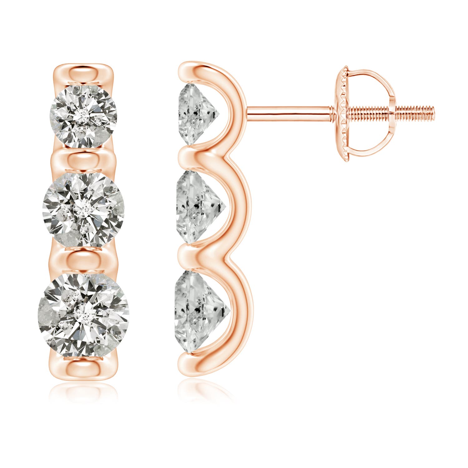 K, I3 / 0.79 CT / 14 KT Rose Gold