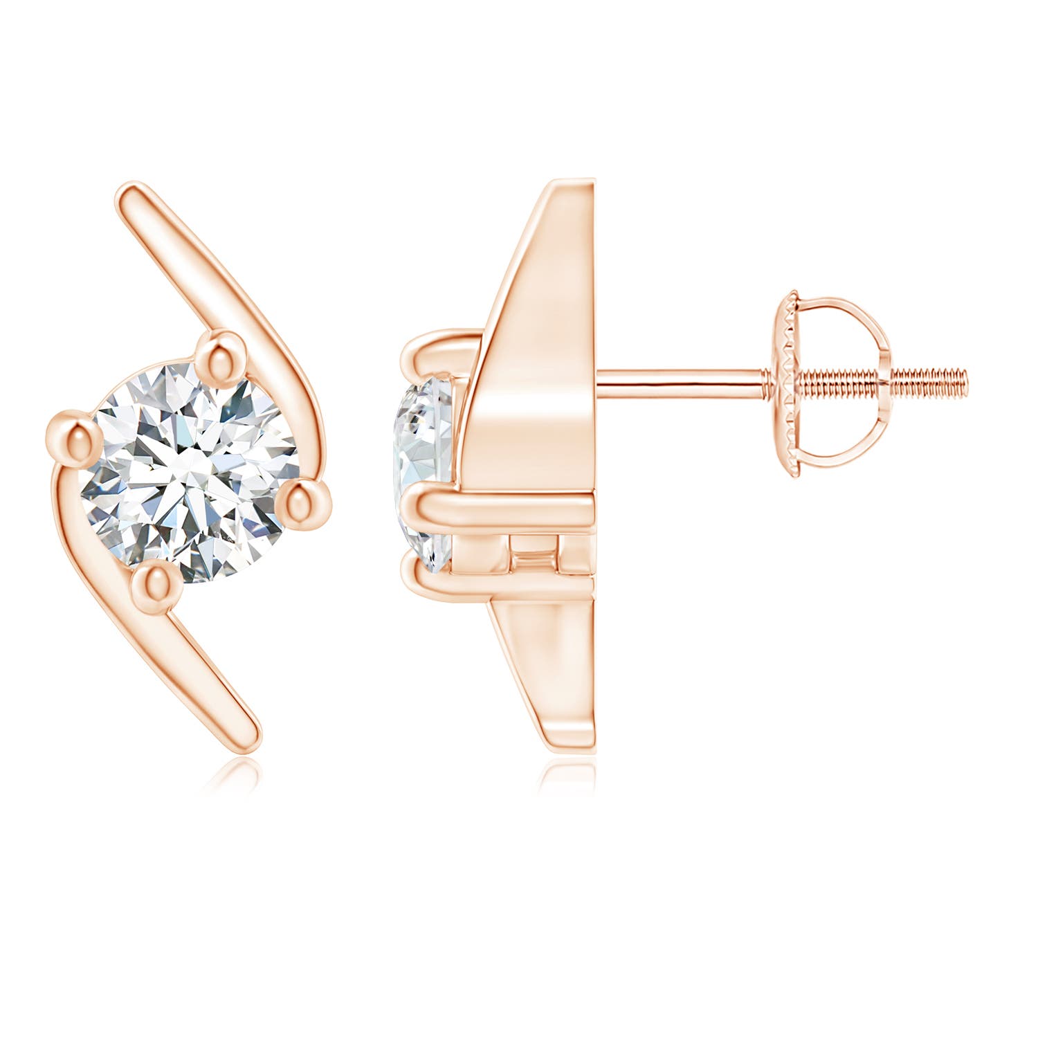 G, VS2 / 0.94 CT / 14 KT Rose Gold