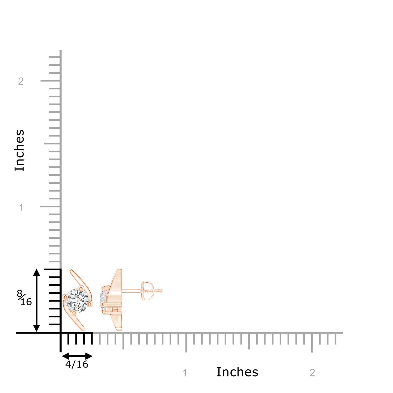 H, SI2 / 0.94 CT / 14 KT Rose Gold