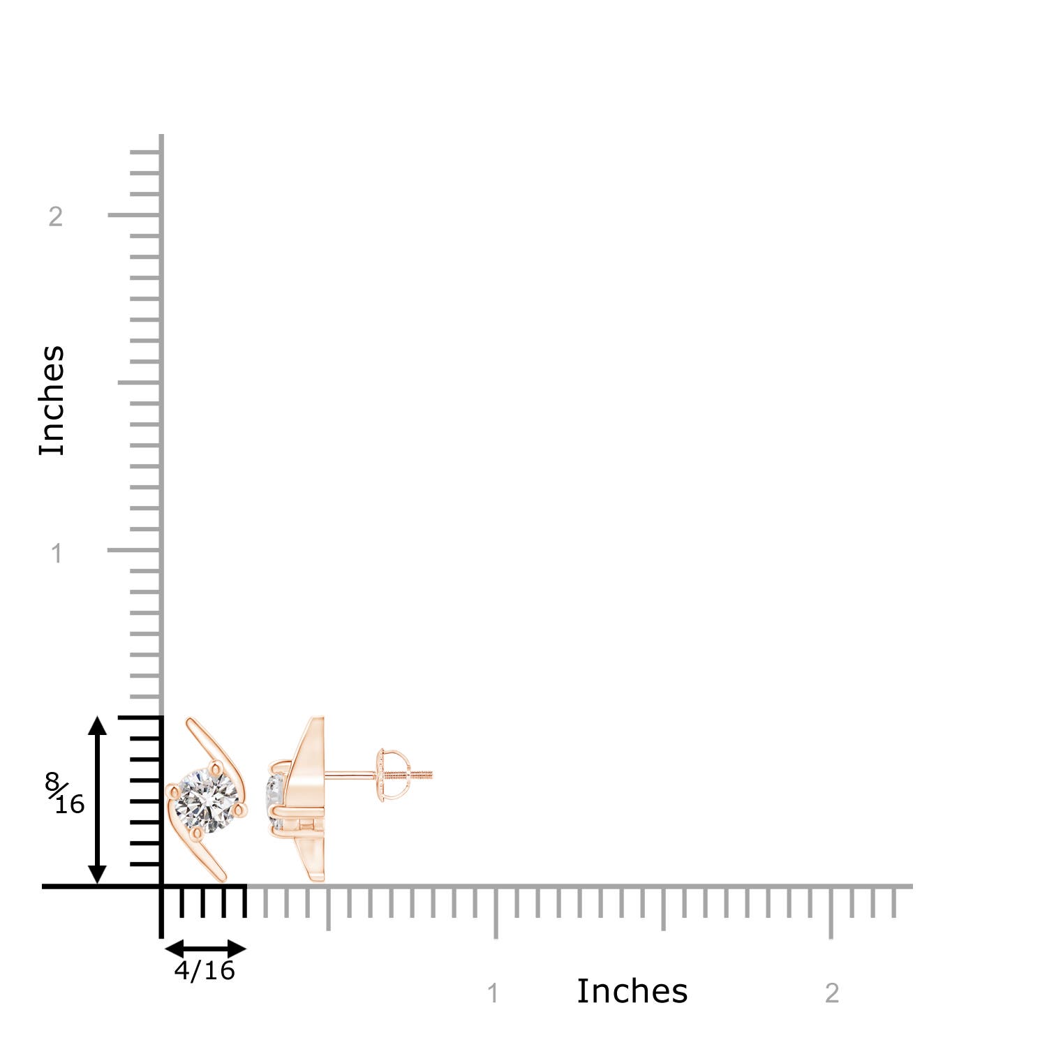 I-J, I1-I2 / 0.94 CT / 14 KT Rose Gold