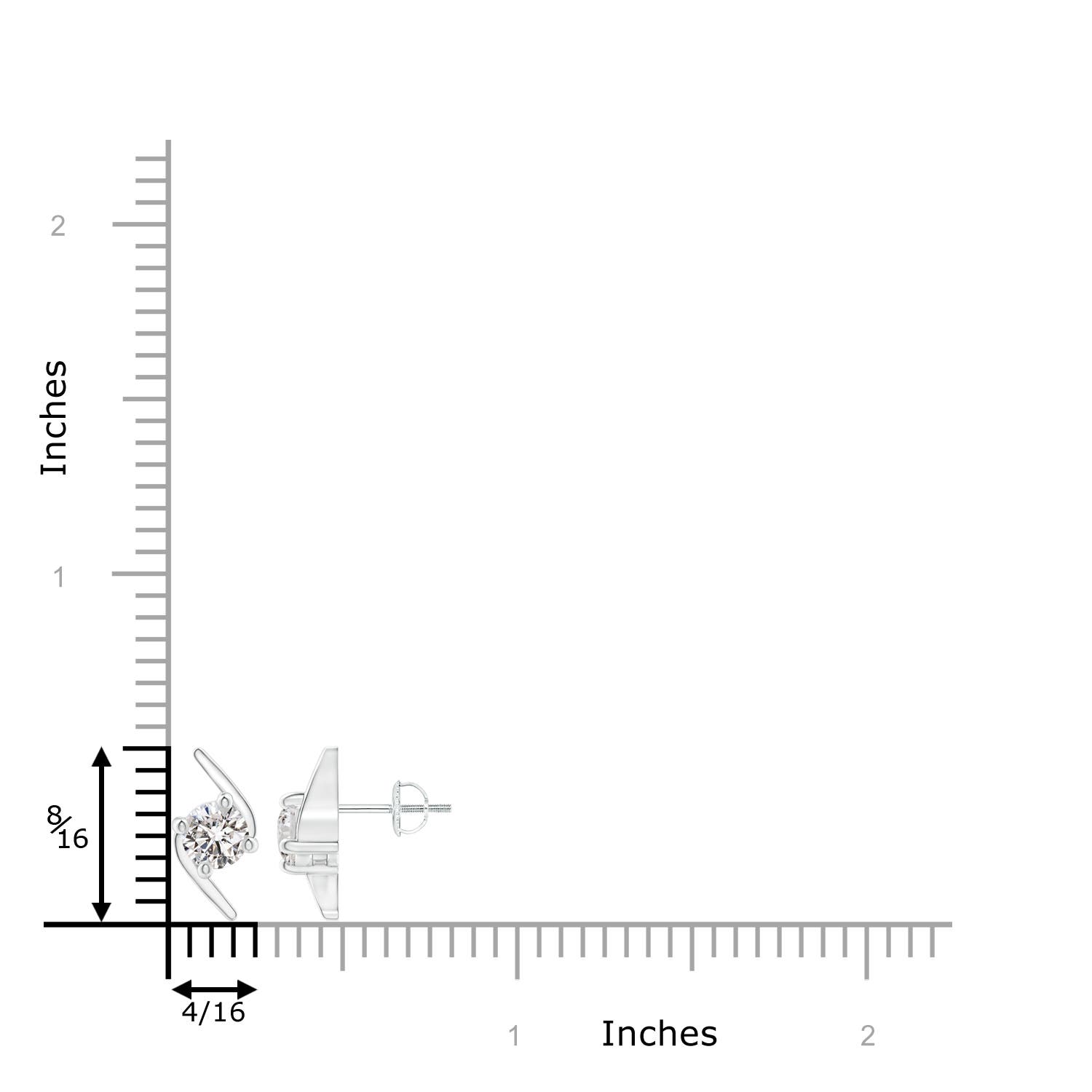 I-J, I1-I2 / 0.94 CT / 14 KT White Gold