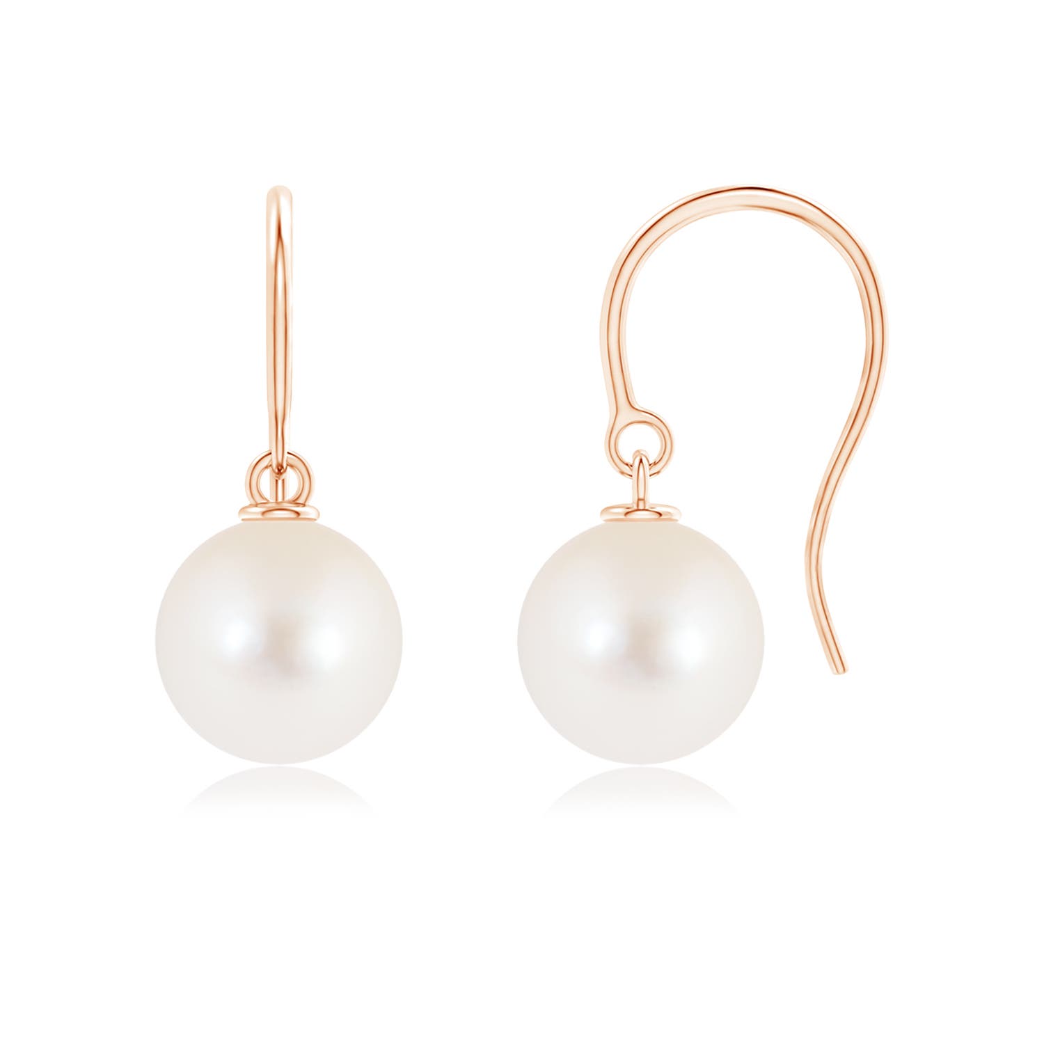 Image Representation of the Rose Gold Freshwater Cultured Pearl Earrings