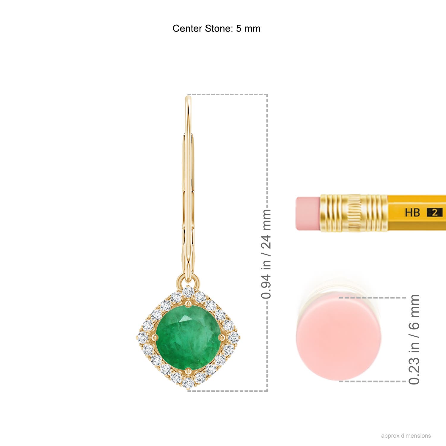 A - Emerald / 1.04 CT / 14 KT Yellow Gold