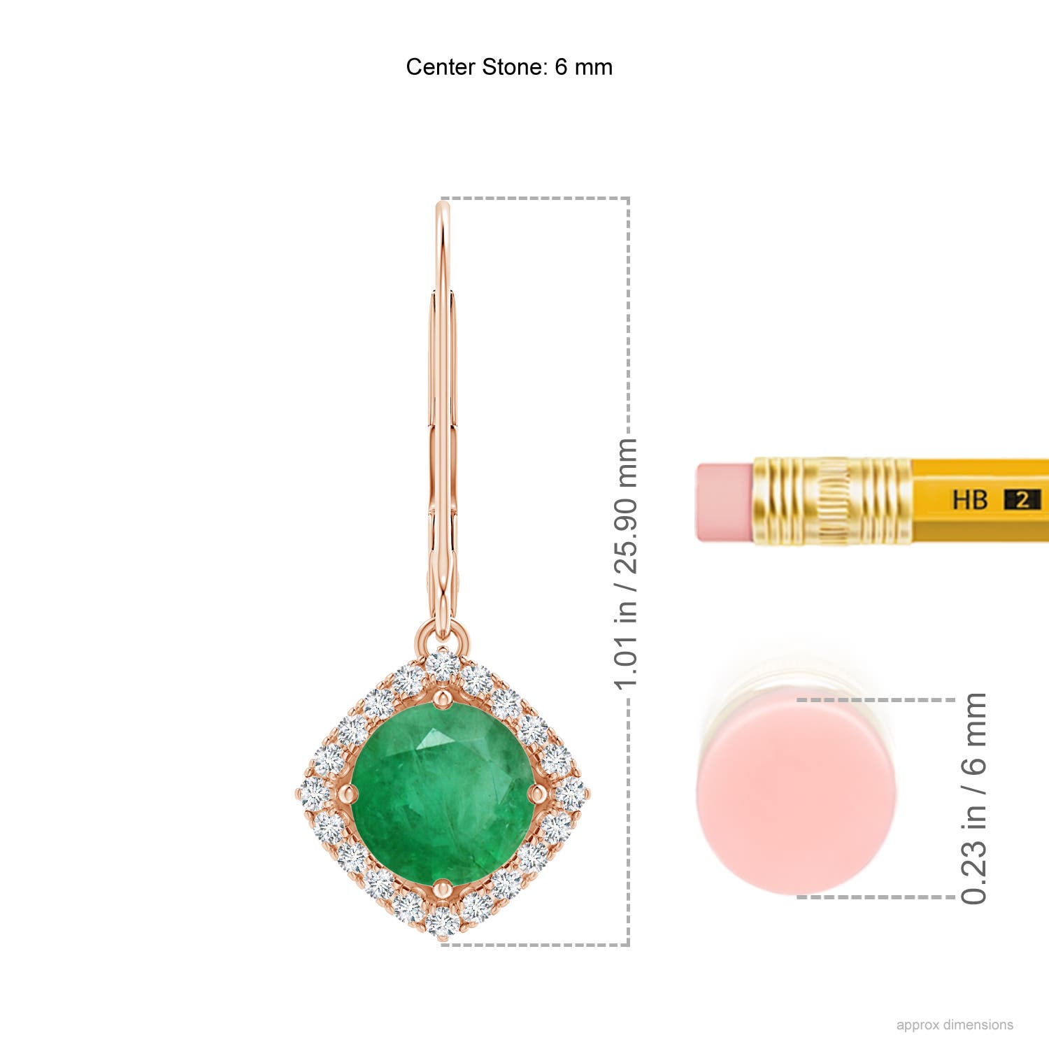 A - Emerald / 1.74 CT / 14 KT Rose Gold