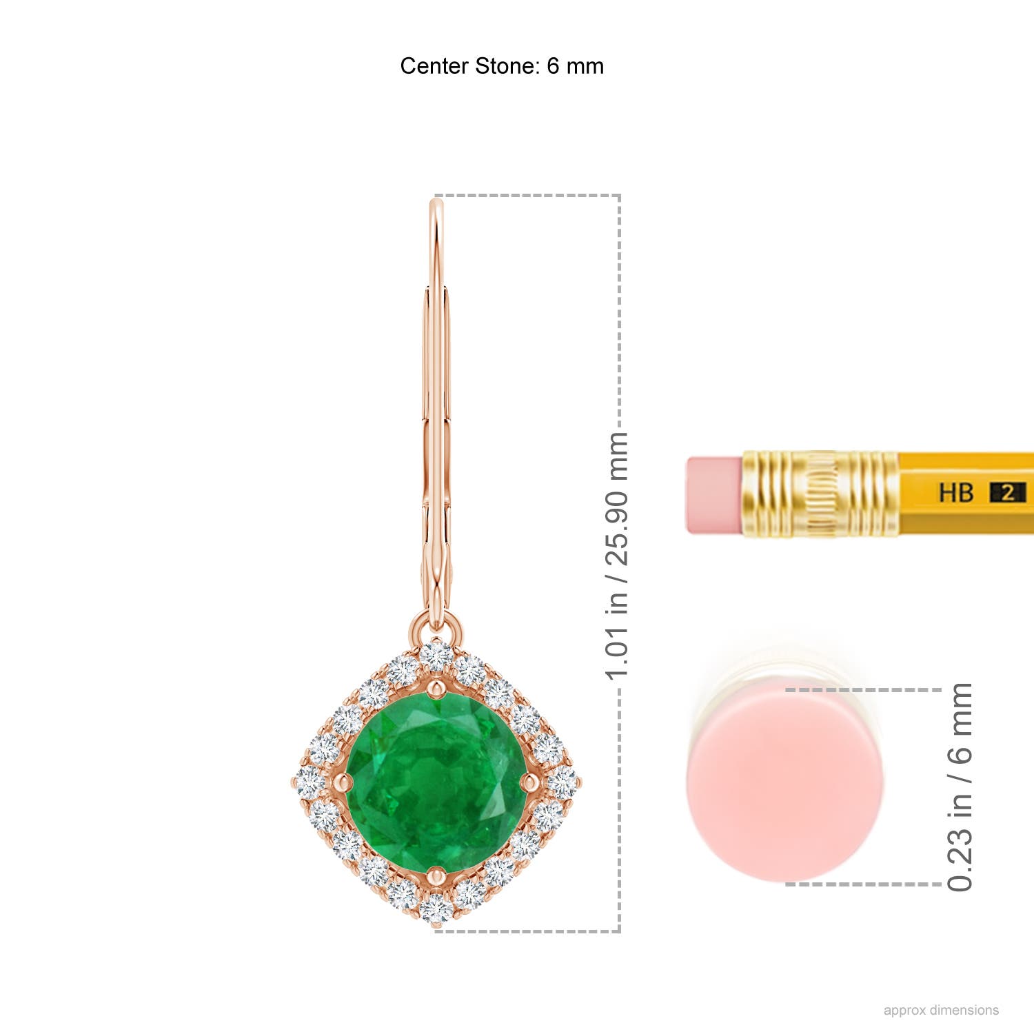 AA - Emerald / 1.74 CT / 14 KT Rose Gold