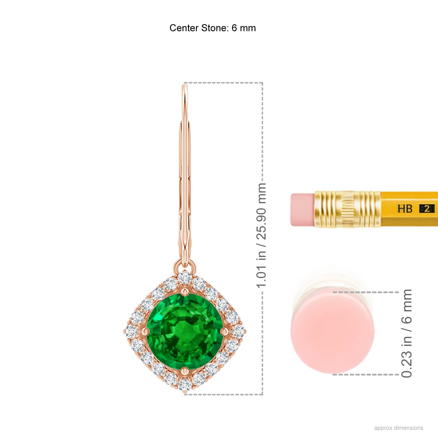 AAAA - Emerald / 1.74 CT / 14 KT Rose Gold