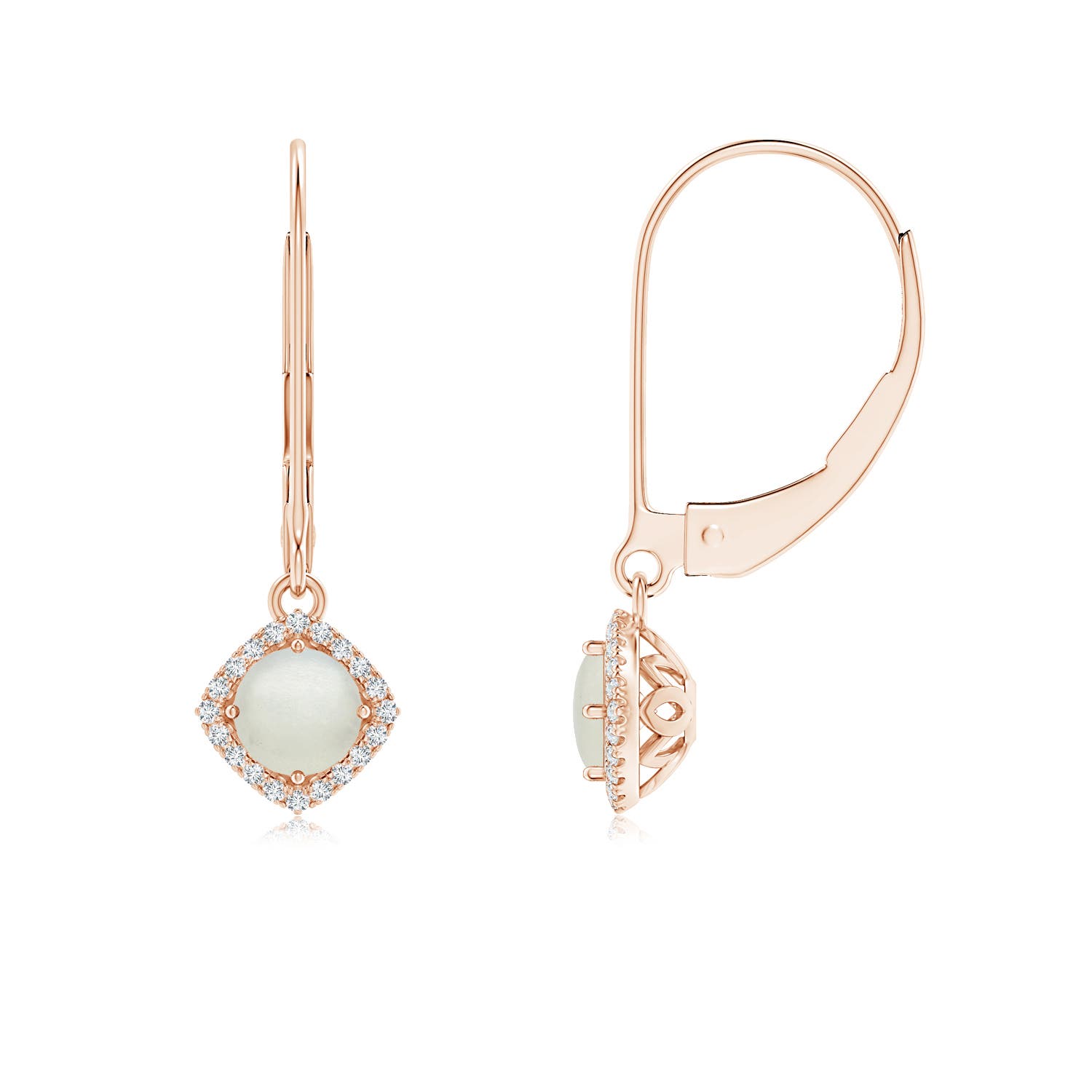 AA - Moonstone / 0.58 CT / 14 KT Rose Gold