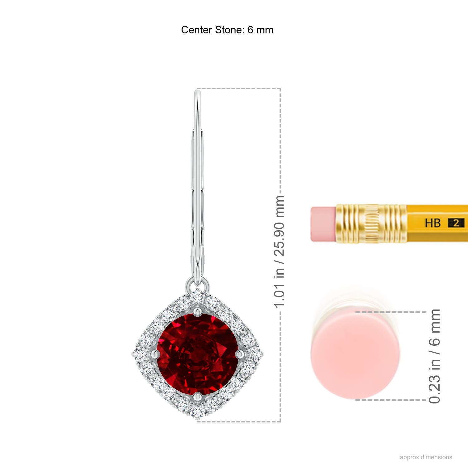 AAAA - Ruby / 2.24 CT / 14 KT White Gold