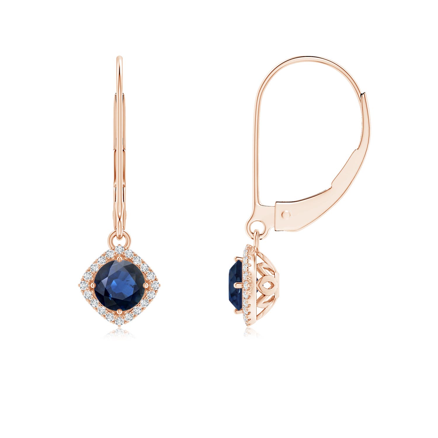 AA - Blue Sapphire / 0.76 CT / 14 KT Rose Gold