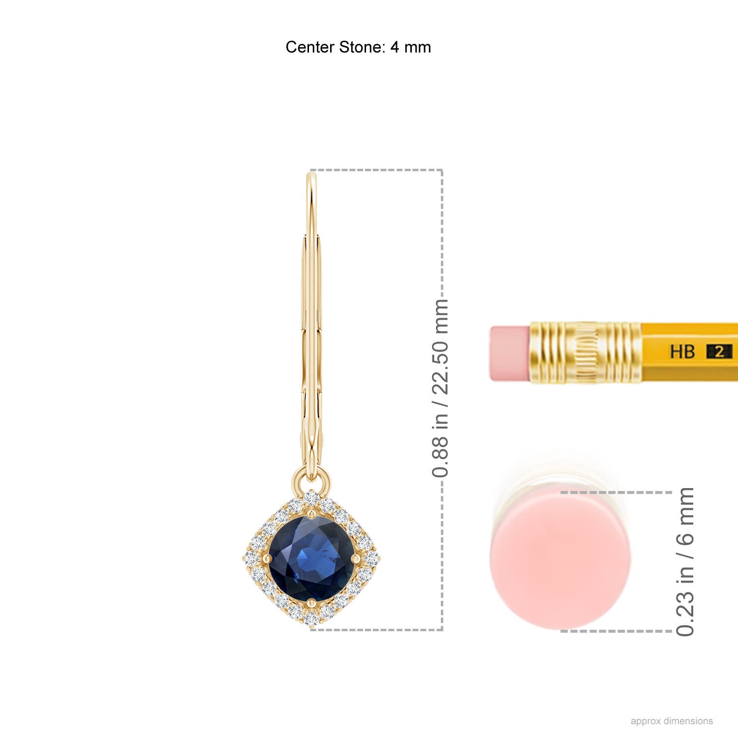 AA - Blue Sapphire / 0.76 CT / 14 KT Yellow Gold