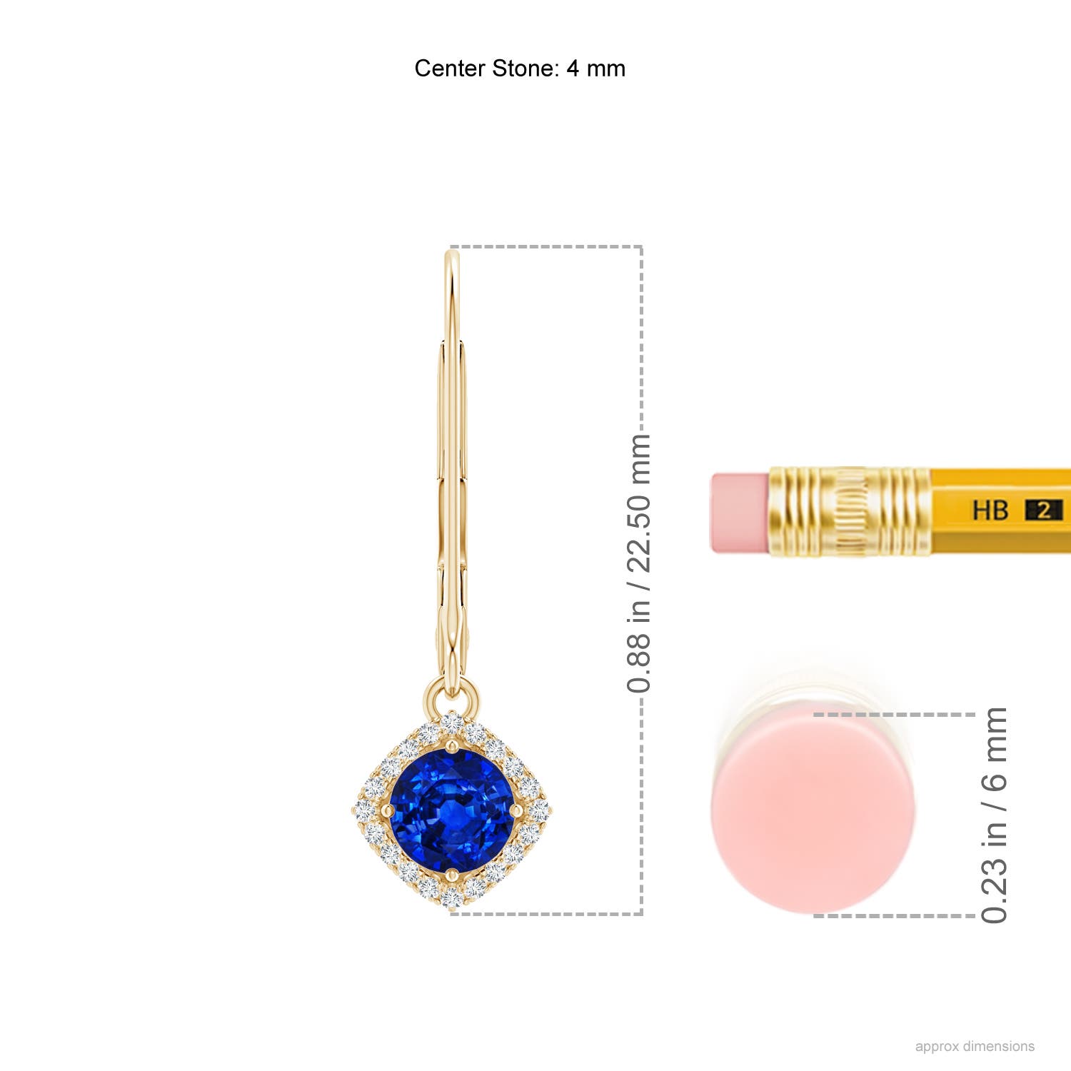 AAAA - Blue Sapphire / 0.76 CT / 14 KT Yellow Gold