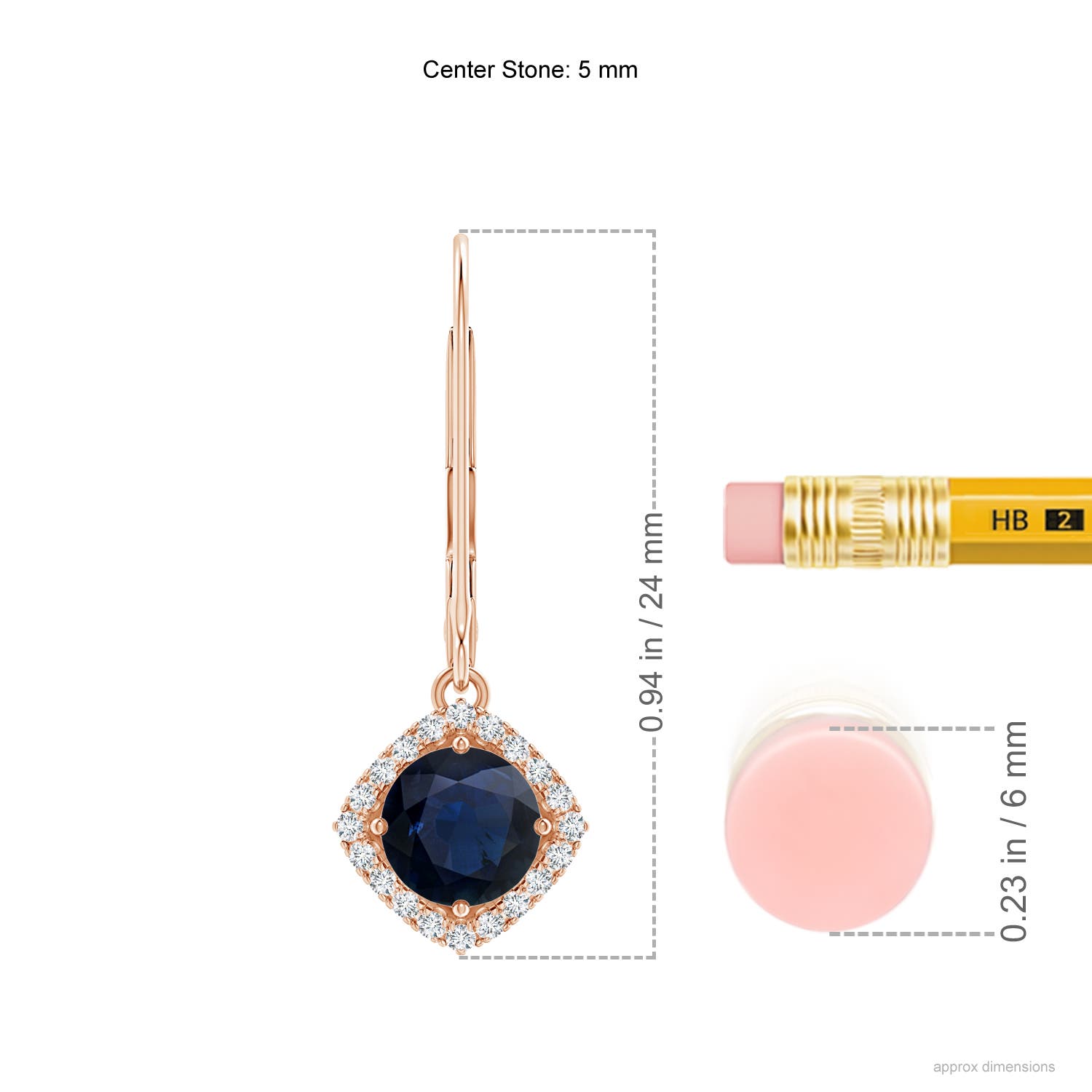 A - Blue Sapphire / 1.32 CT / 14 KT Rose Gold