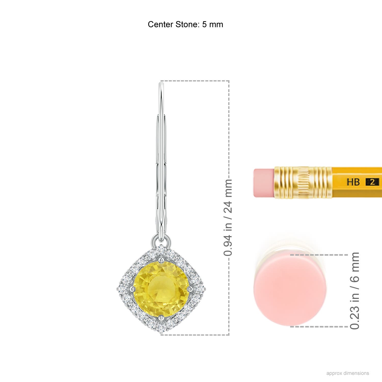 A - Yellow Sapphire / 1.18 CT / 14 KT White Gold