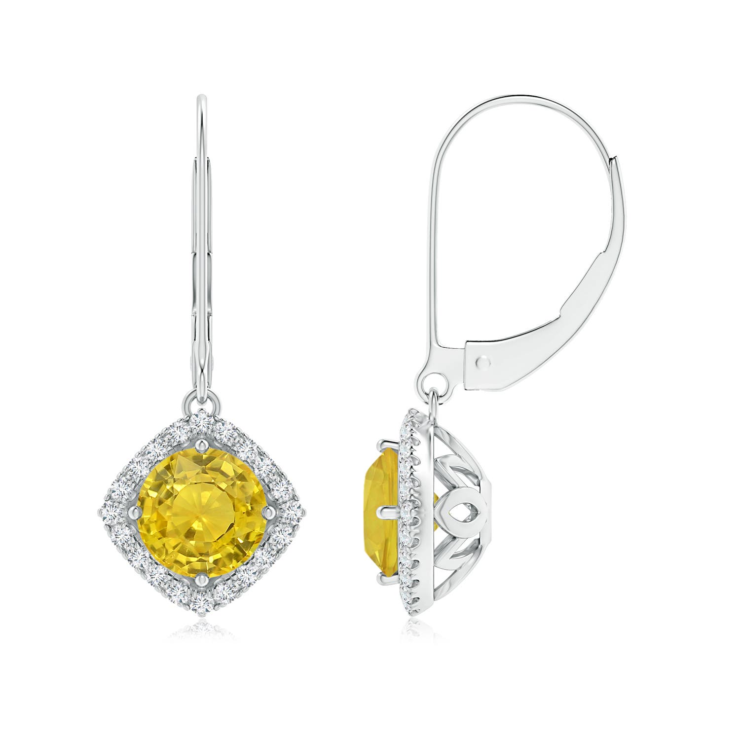 AAA - Yellow Sapphire / 2.24 CT / 14 KT White Gold