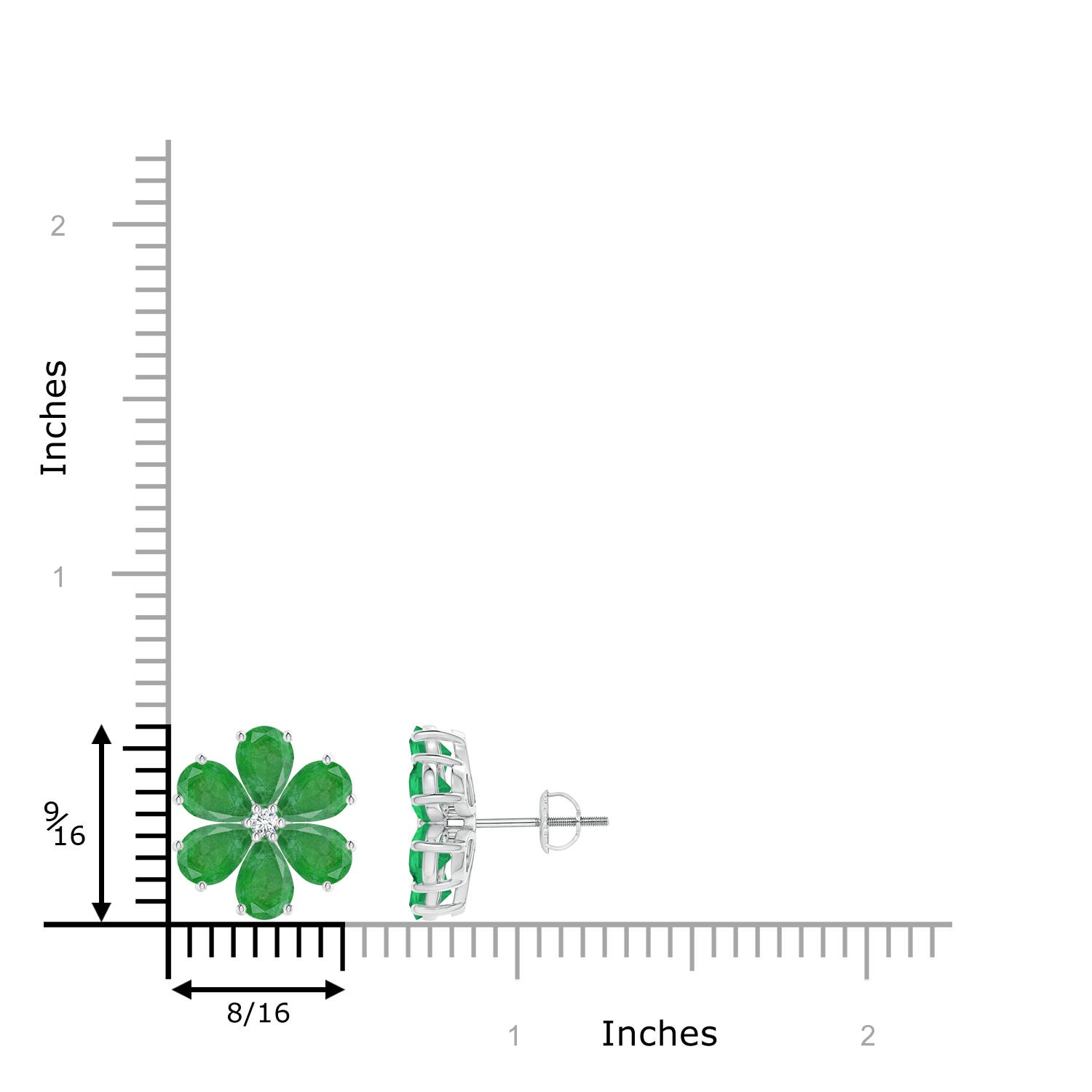 A - Emerald / 4.27 CT / 14 KT White Gold