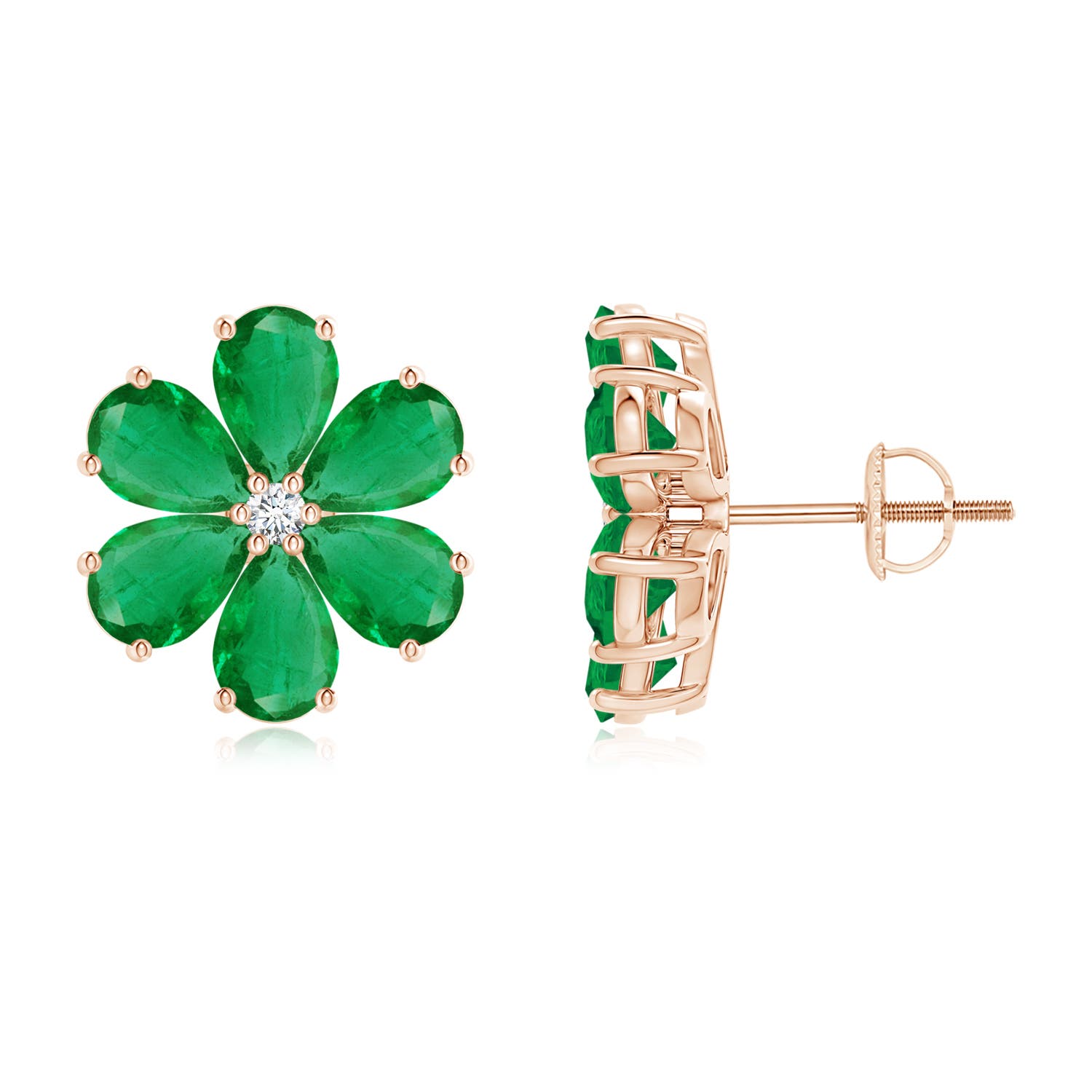 AA - Emerald / 4.27 CT / 14 KT Rose Gold