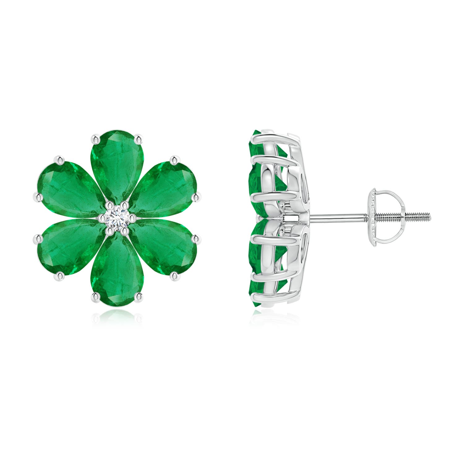 AA - Emerald / 4.27 CT / 14 KT White Gold