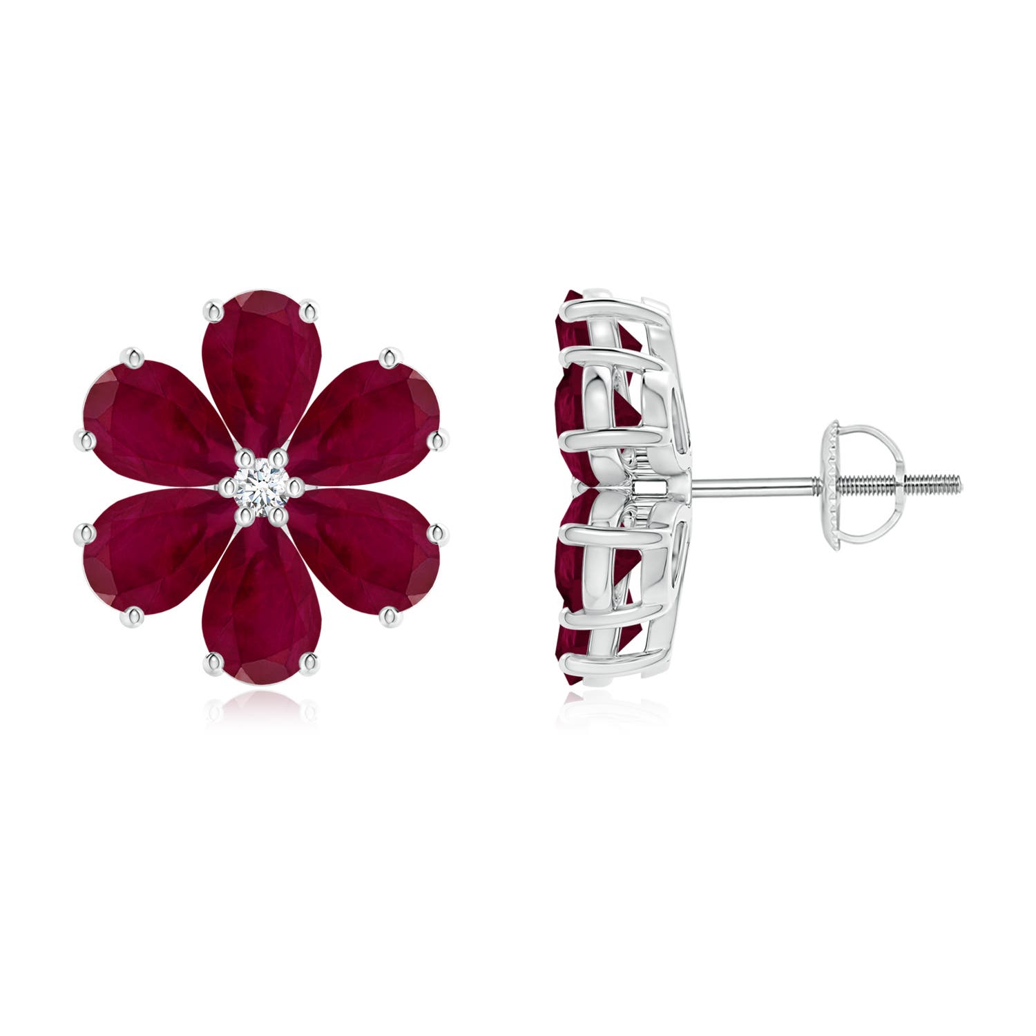 A - Ruby / 4.87 CT / 14 KT White Gold